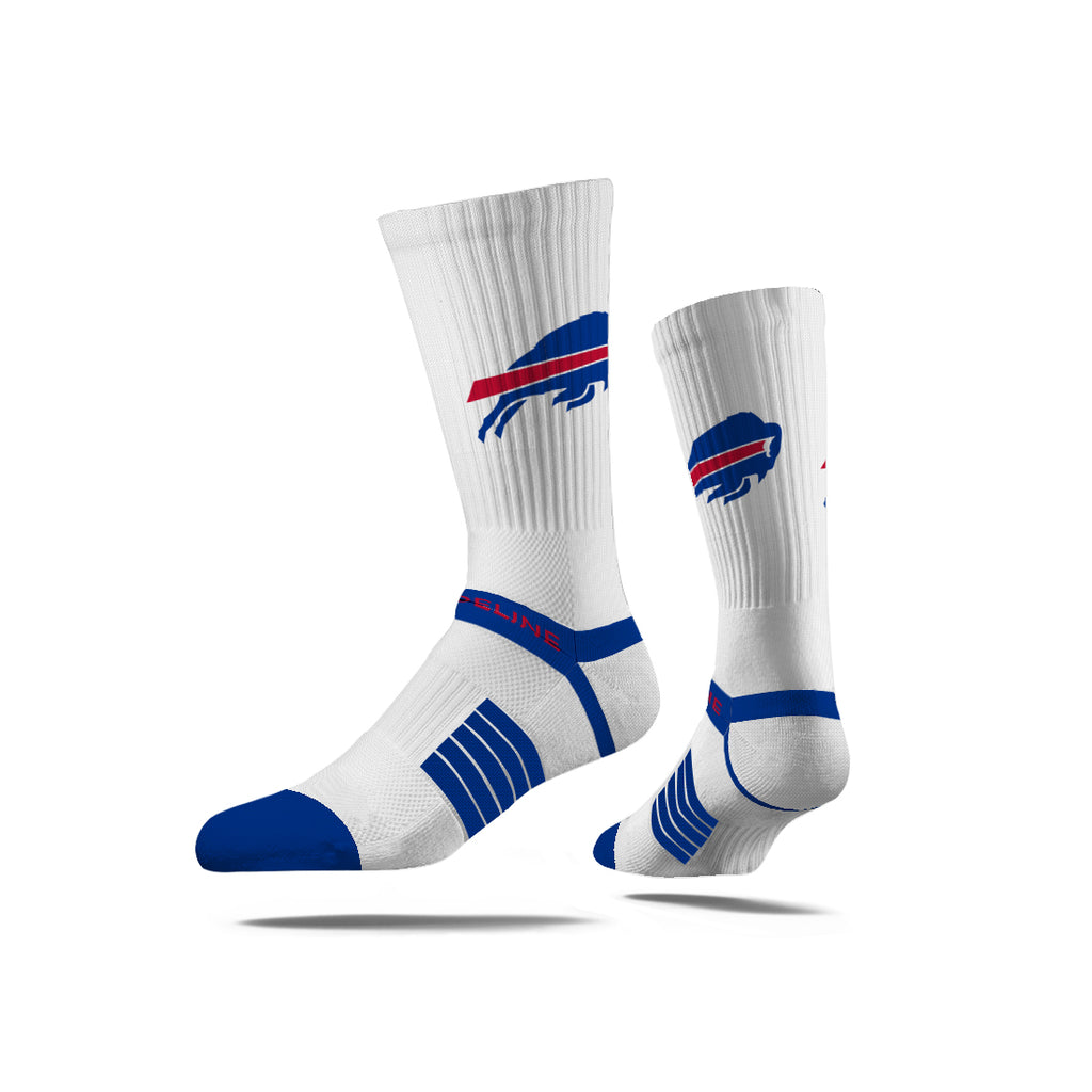 Buffalo Bills Premium Knit Crew Primary Logo White Socks - Sports Gifts, Sports Memorabilia, Sports Collectibles, Fan Shop