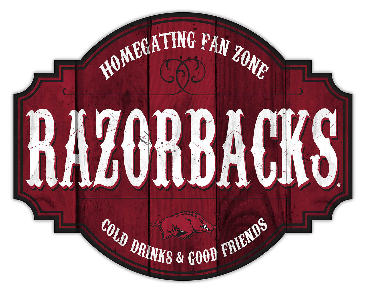 Arkansas Razorbacks Sign Wood 12 Inch Homegating Tavern - Special Order - Sports Collectibles, Sports Memorabilia, Sports Fan Shop, Sports Gifts