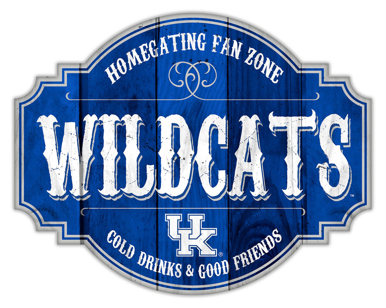 Kentucky Wildcats Sign Wood 12 Inch Homegating Tavern - Sports Collectibles, Sports Memorabilia, Sports Fan Shop, Sports Gifts