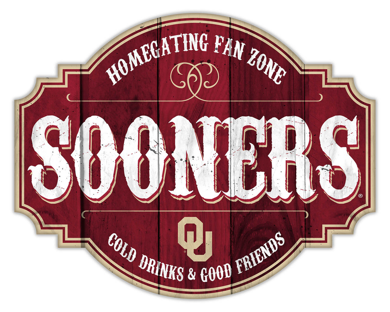 Oklahoma Sooners Sign Wood 12 Inch Homegating Tavern - Sports Collectibles, Sports Memorabilia, Sports Fan Shop, Sports Gifts