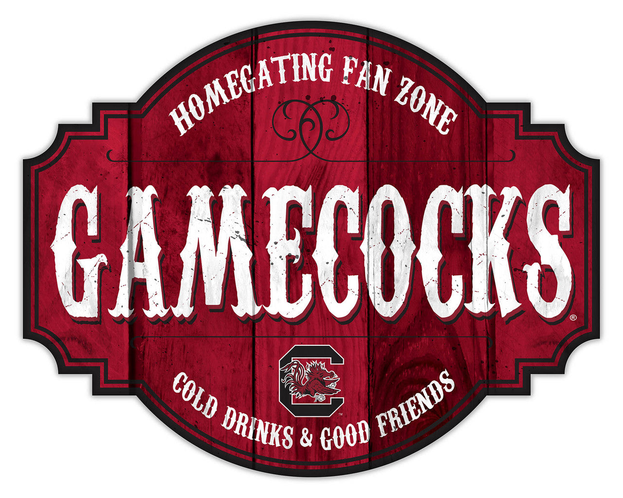 South Carolina Gamecocks Sign Wood 12 Inch Homegating Tavern - Sports Collectibles, Sports Memorabilia, Sports Fan Shop, Sports Gifts