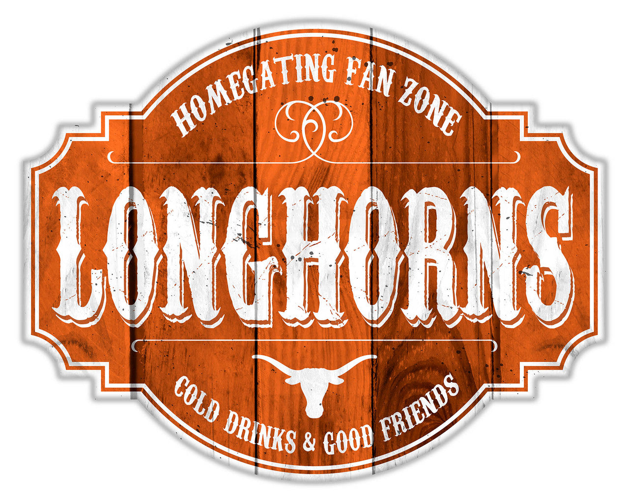 Texas Longhorns Sign Wood 12 Inch Homegating Tavern - Sports Collectibles, Sports Memorabilia, Sports Fan Shop, Sports Gifts