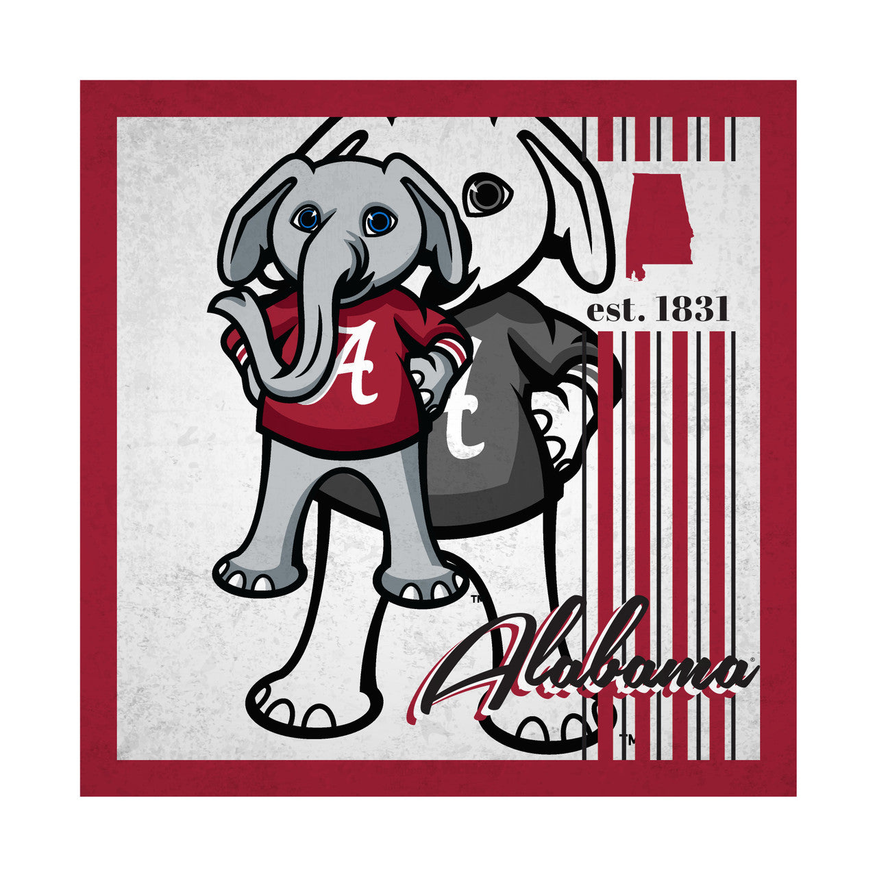 Alabama Crimson Tide Sign Wood 10x10 Album Design - Sports Collectibles, Sports Memorabilia, Sports Fan Shop, Sports Gifts