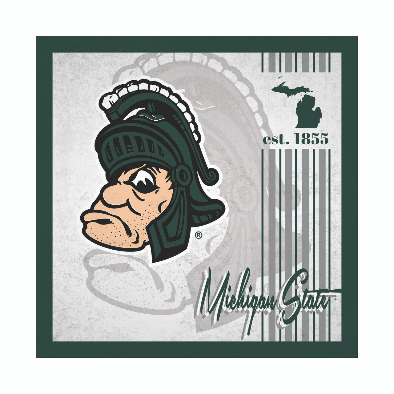 Michigan State Spartans Sign Wood 10x10 Album Design - Sports Collectibles, Sports Memorabilia, Sports Fan Shop, Sports Gifts