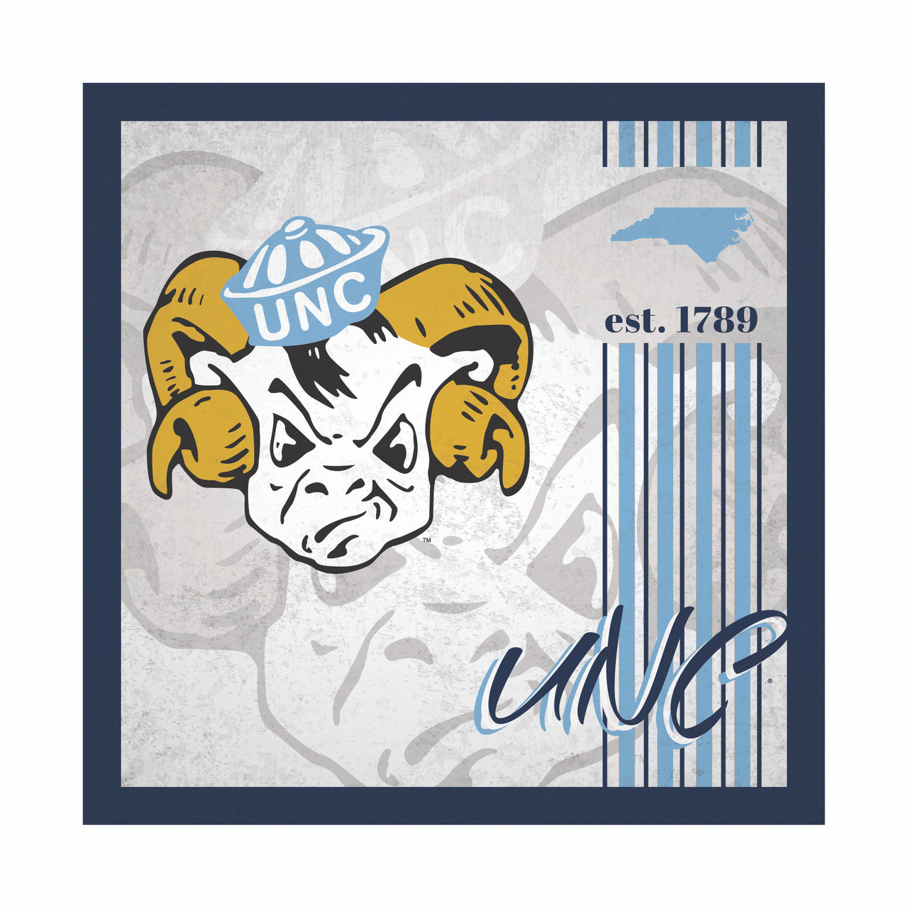 North Carolina Tar Heels Sign Wood 10x10 Album Design - Sports Collectibles, Sports Memorabilia, Sports Fan Shop, Sports Gifts