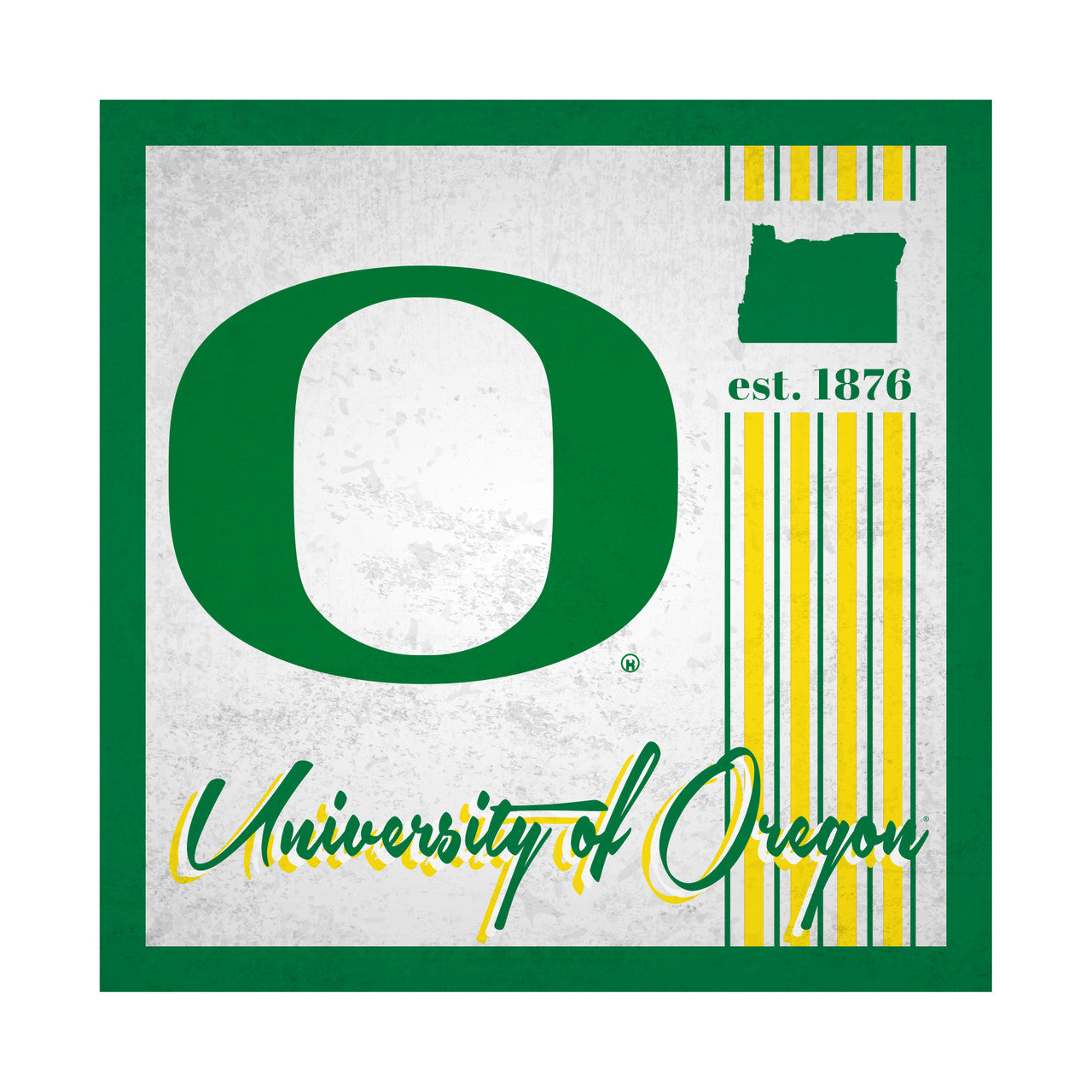 Oregon Ducks Sign Wood 10x10 Album Design - Sports Collectibles, Sports Memorabilia, Sports Fan Shop, Sports Gifts