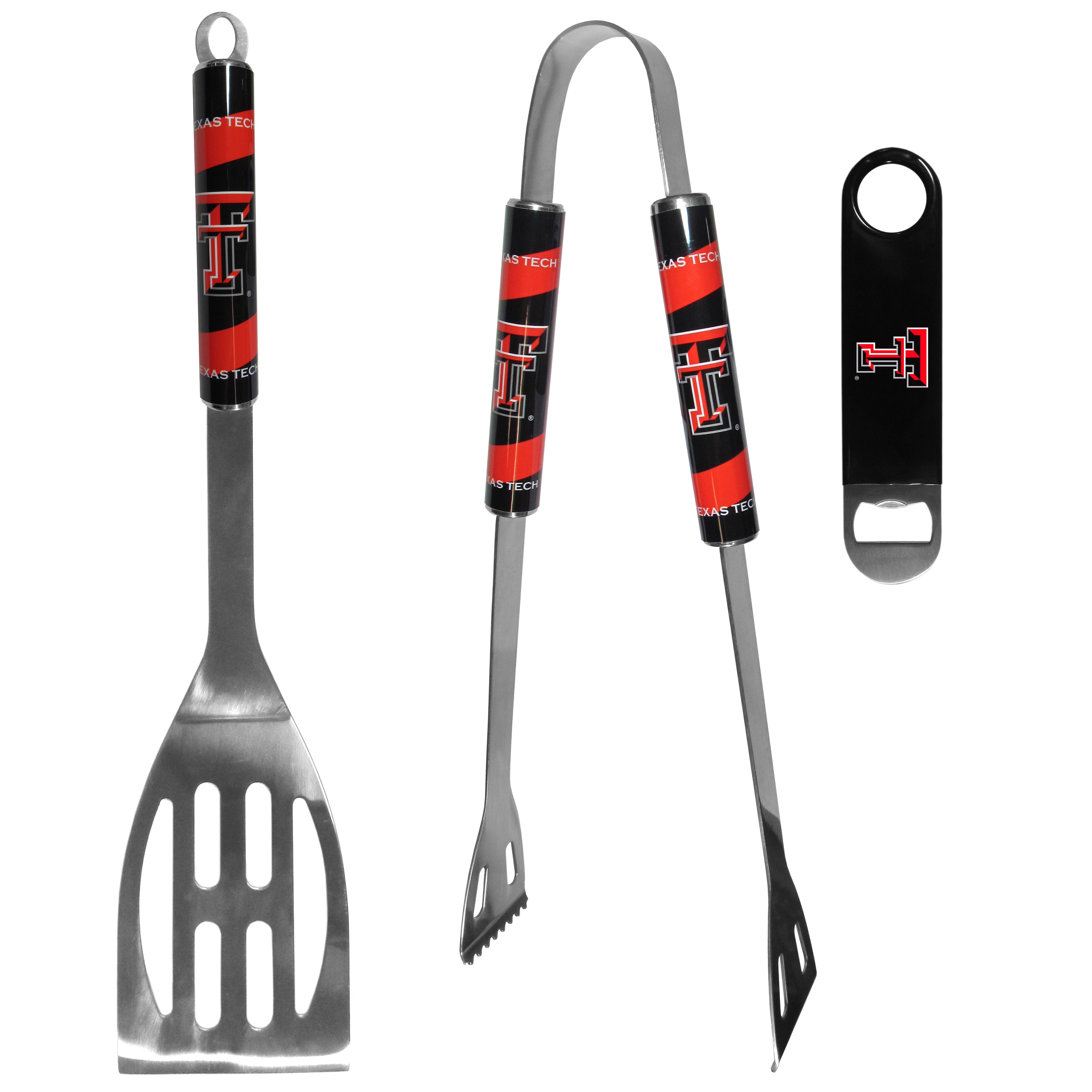 Texas Tech Raiders 2 pc BBQ Set and Bottle Opener