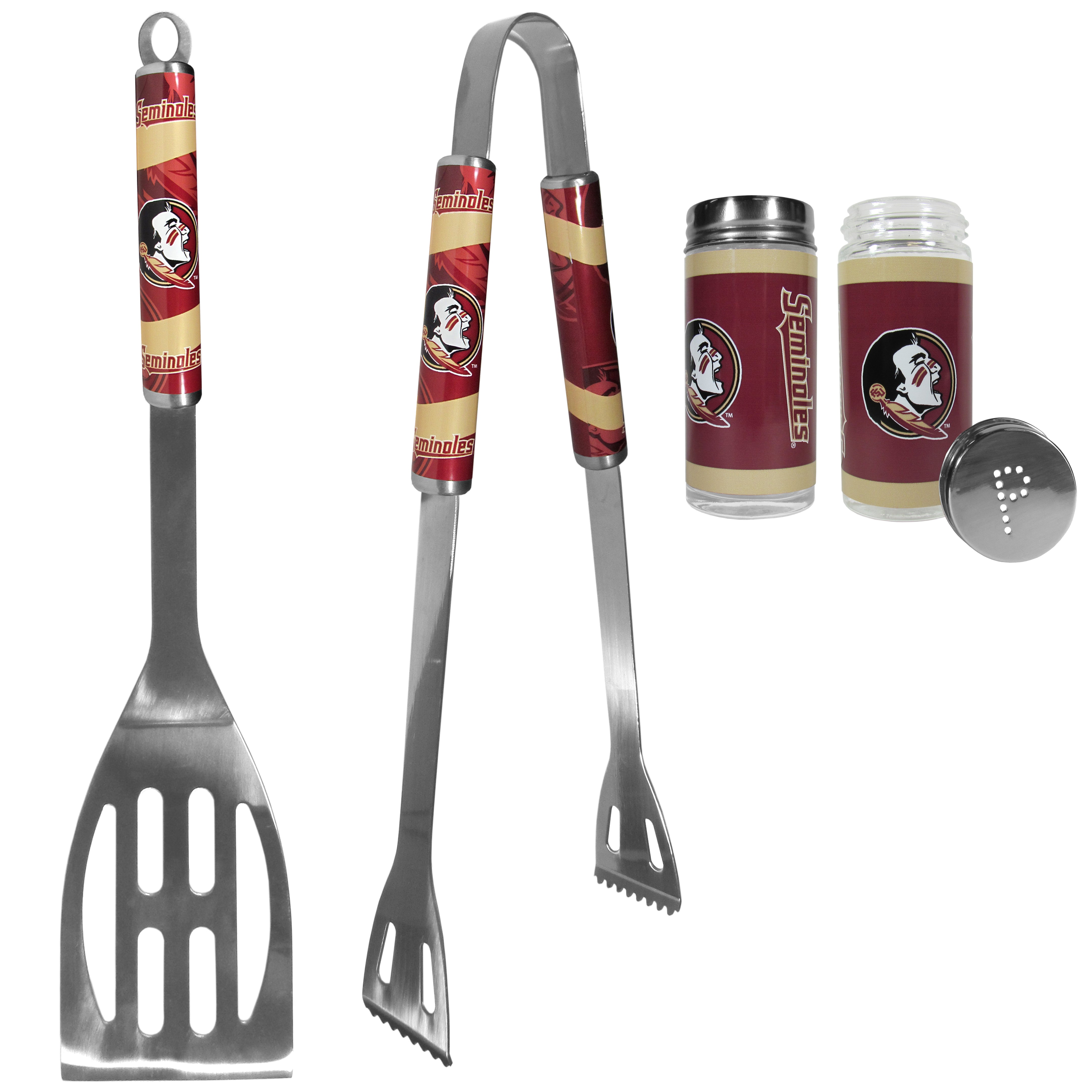 Florida St. Seminoles 2pc BBQ Set with Tailgate Salt & Pepper Shakers