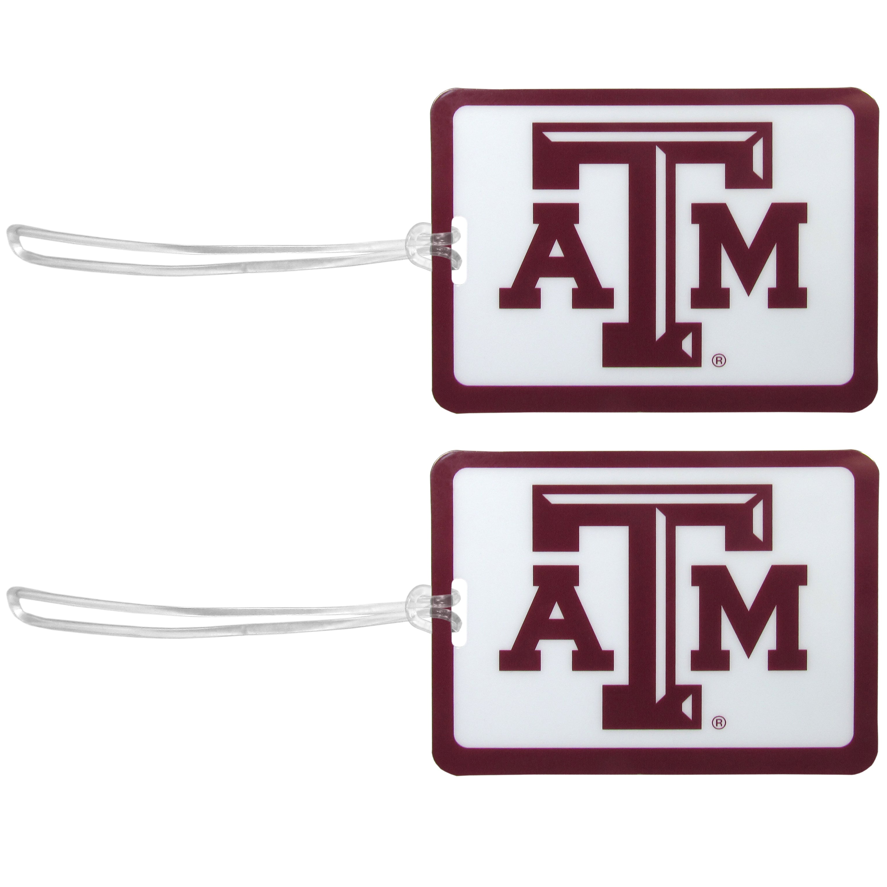 Texas A & M Aggies Vinyl Luggage Tag, 2pk