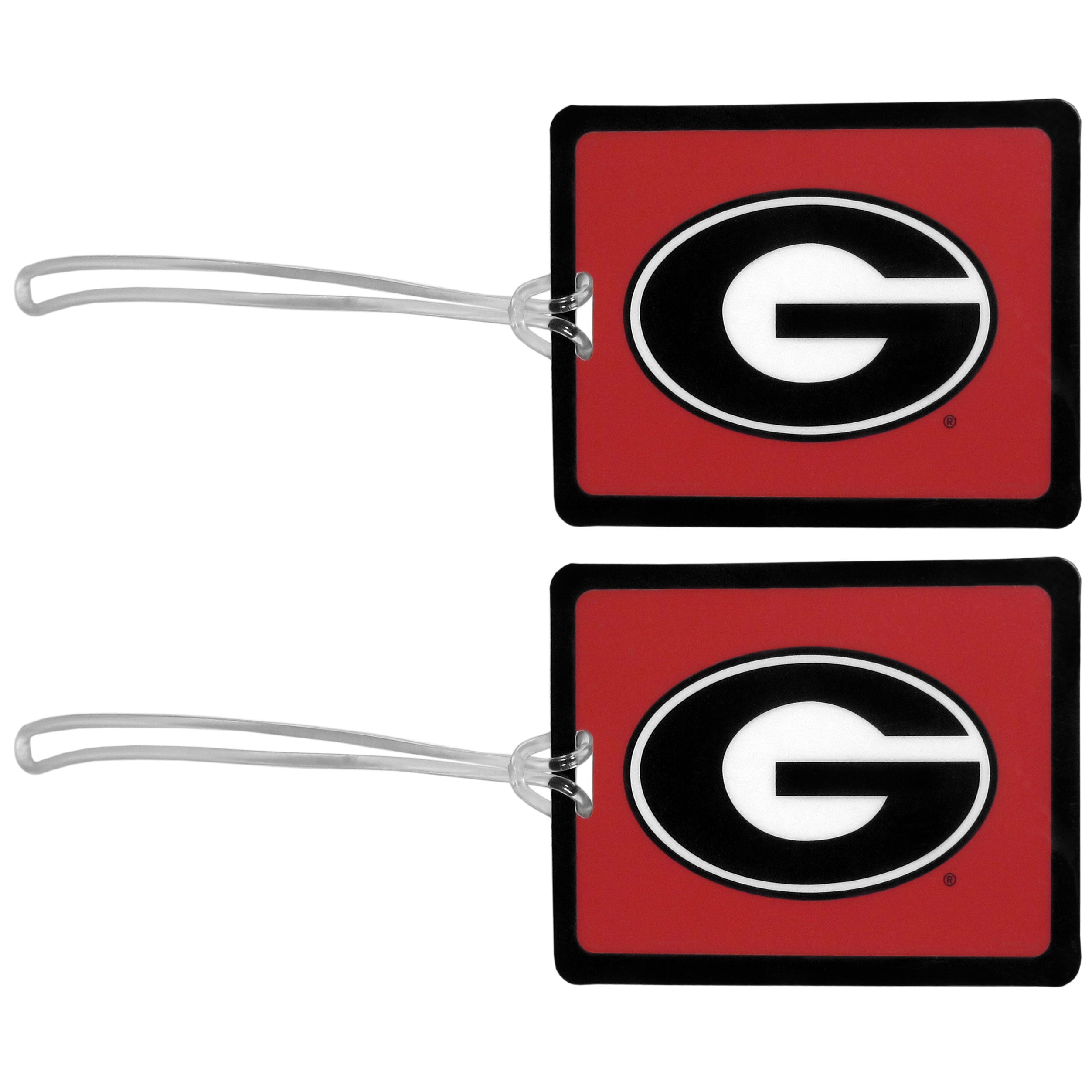 Georgia Bulldogs Vinyl Luggage Tag, 2pk