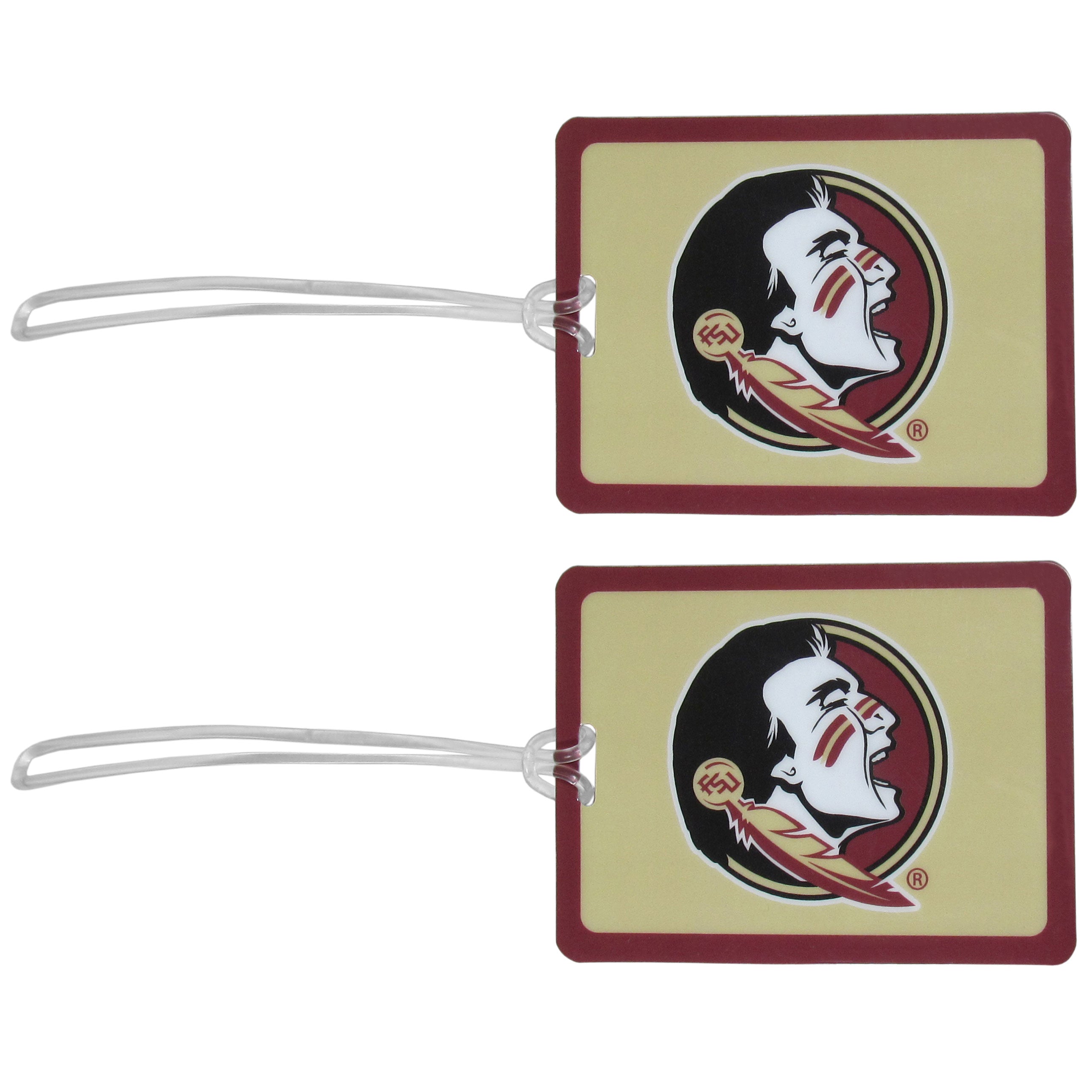 Florida St. Seminoles Vinyl Luggage Tag, 2pk