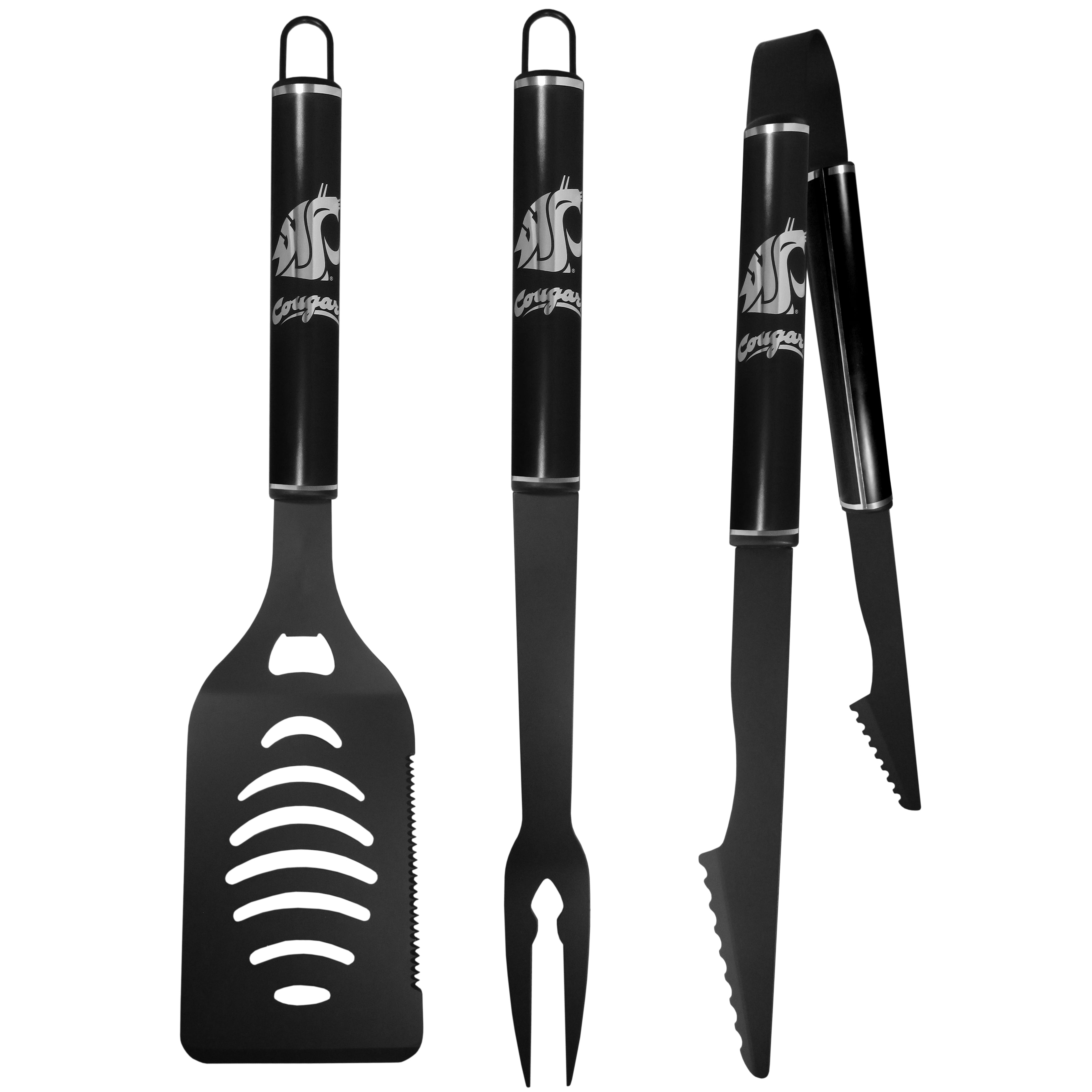 Washington St. Cougars 3 pc Monochromatic BBQ Set