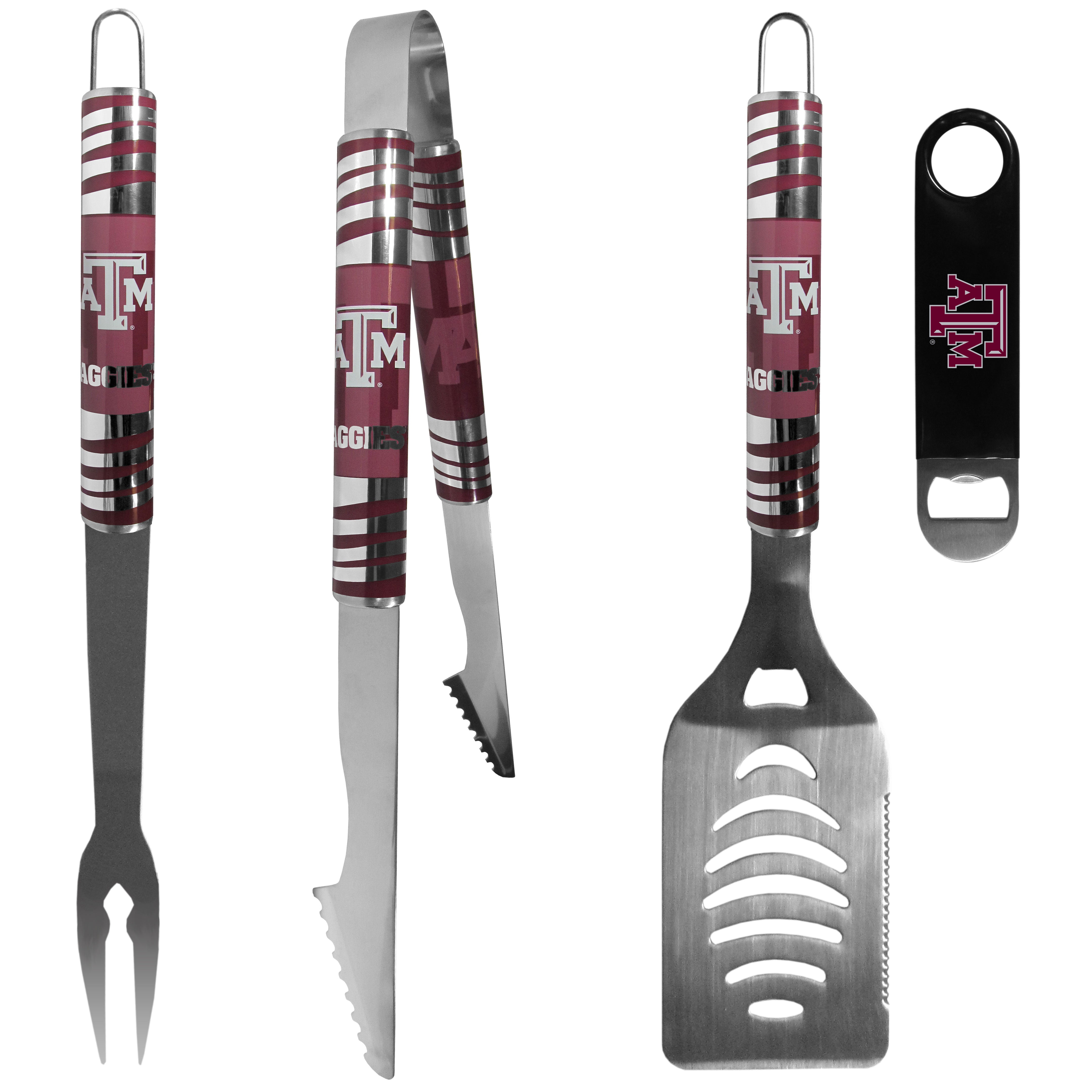 Texas A & M Aggies 3 pc BBQ Set and Bottle Opener