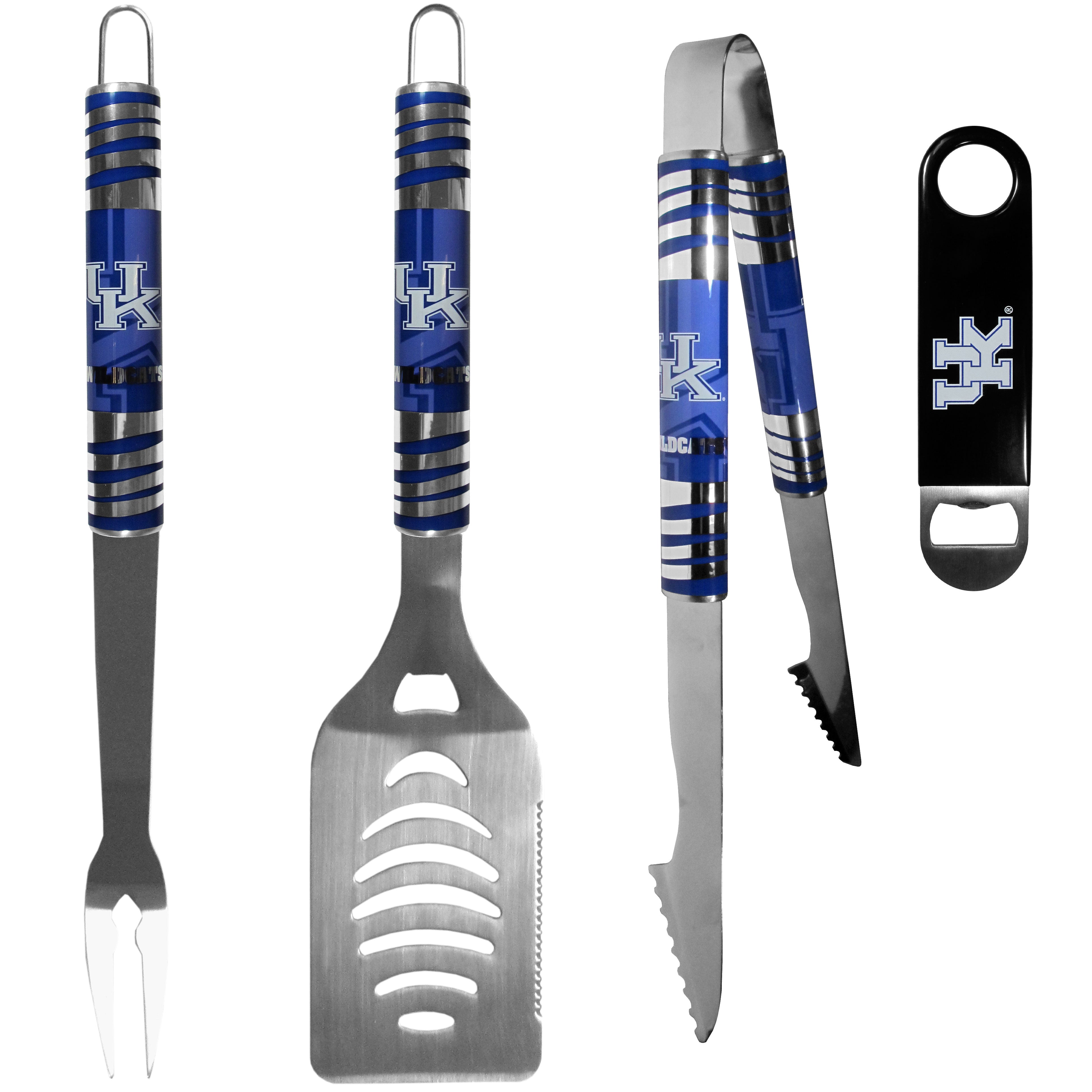 Kentucky Wildcats 3 pc BBQ Set and Bottle Opener