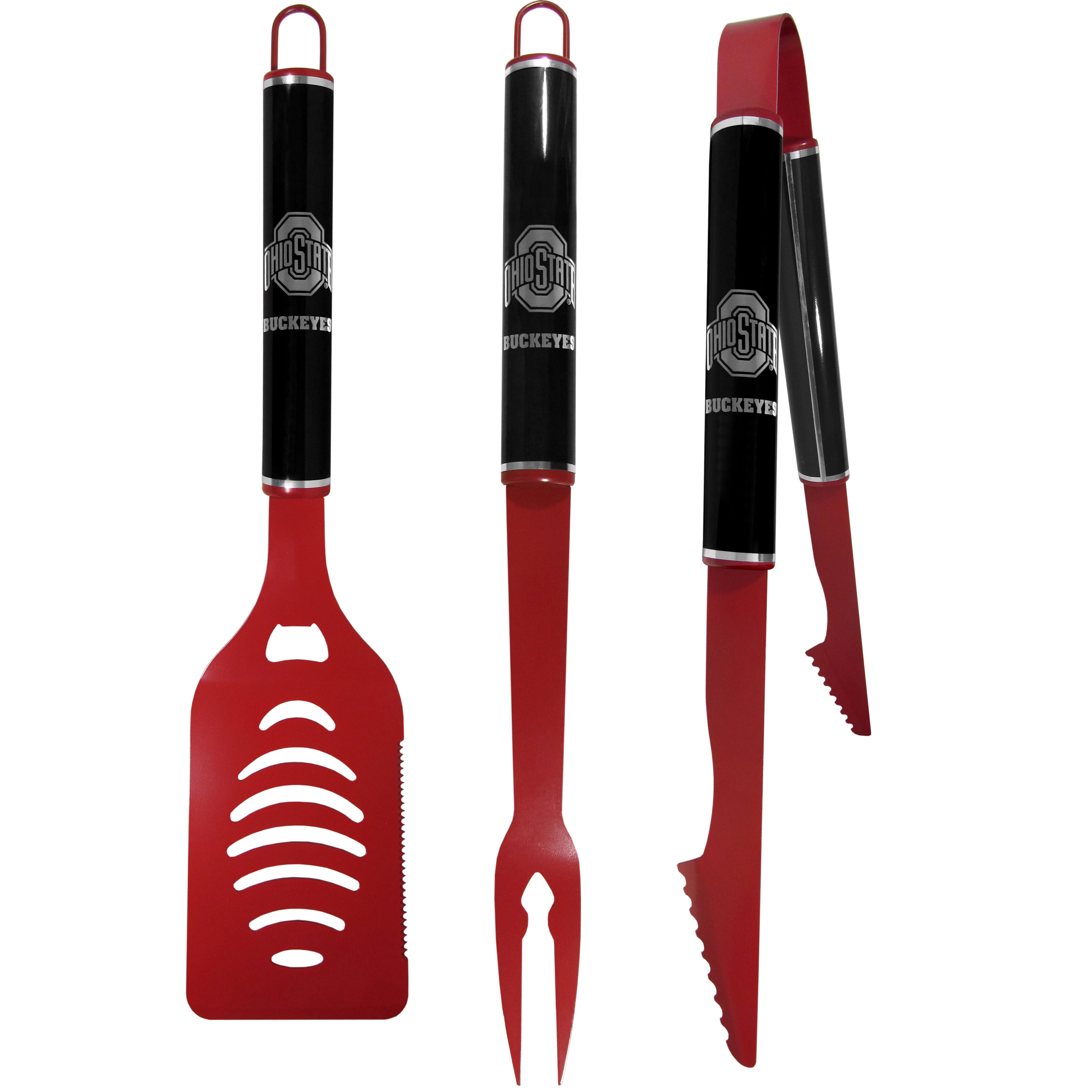 Ohio St. Buckeyes 3 pc Color and Black BBQ Set