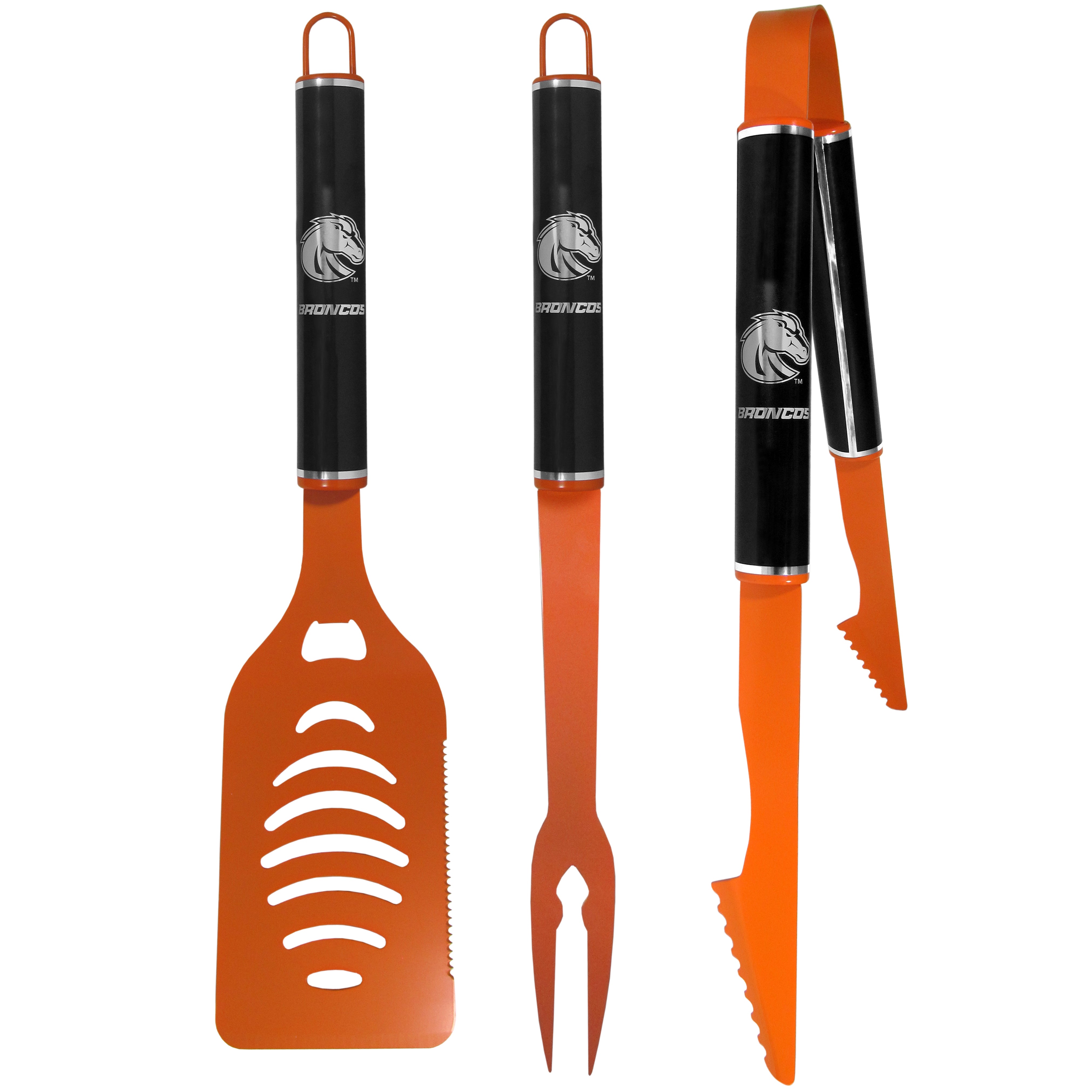 Boise St. Broncos 3 pc Color and Black BBQ Set