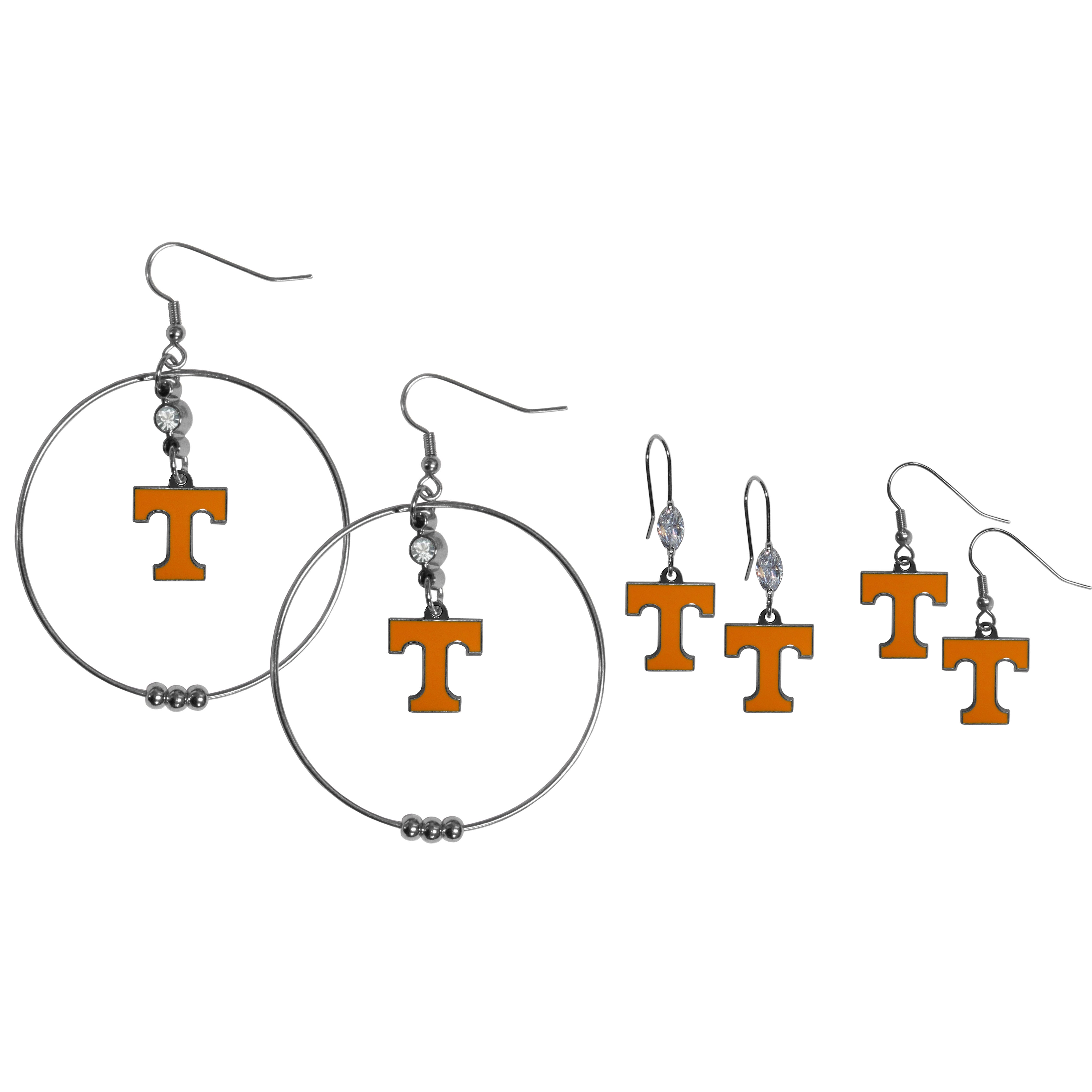Tennessee Volunteers Earring Mix, Hoops and Dangle