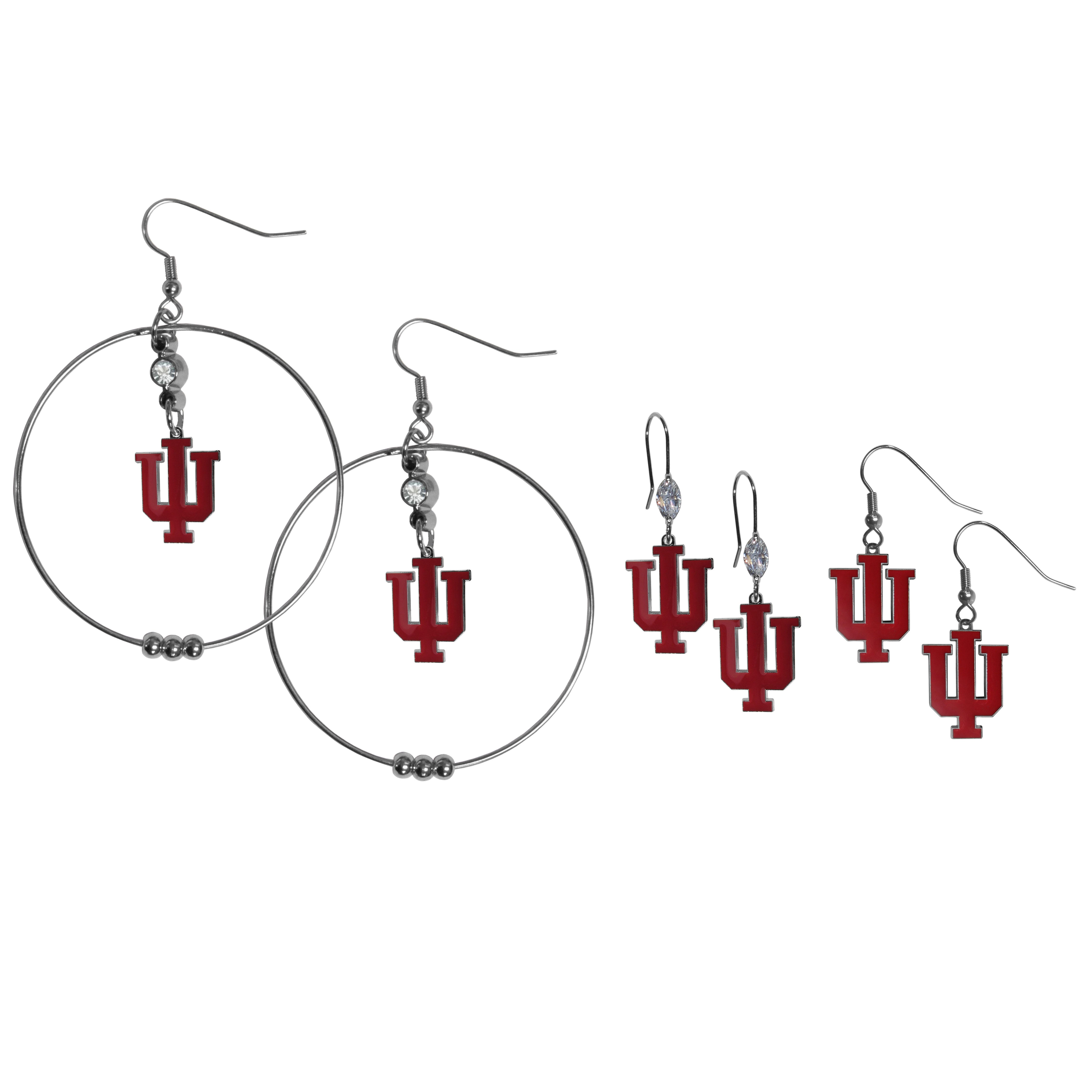 Indiana Hoosiers Earring Mix, Hoops and Dangle