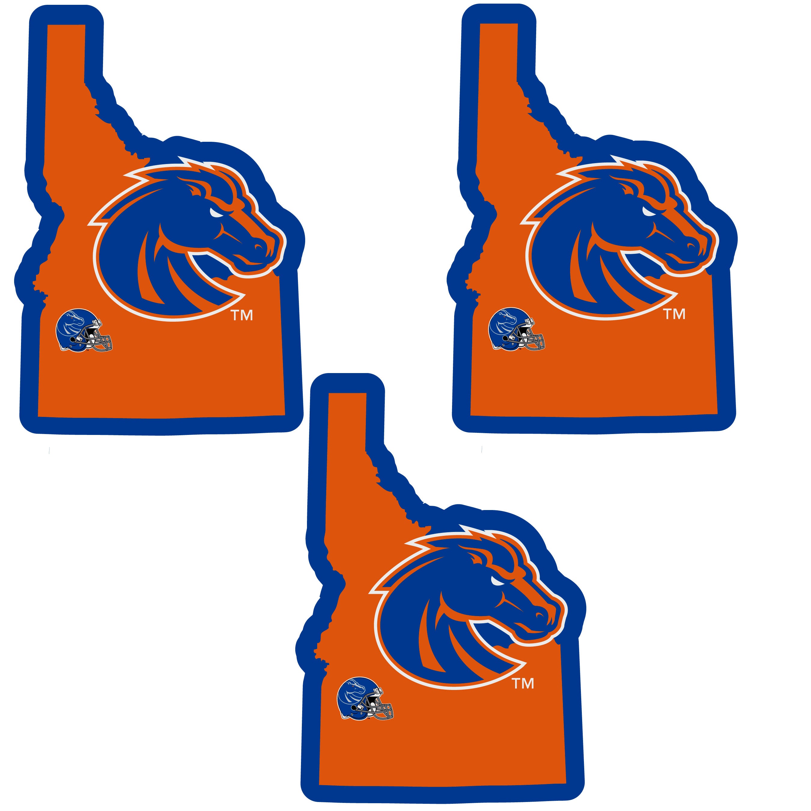 Boise St. Broncos Home State Decal, 3pk
