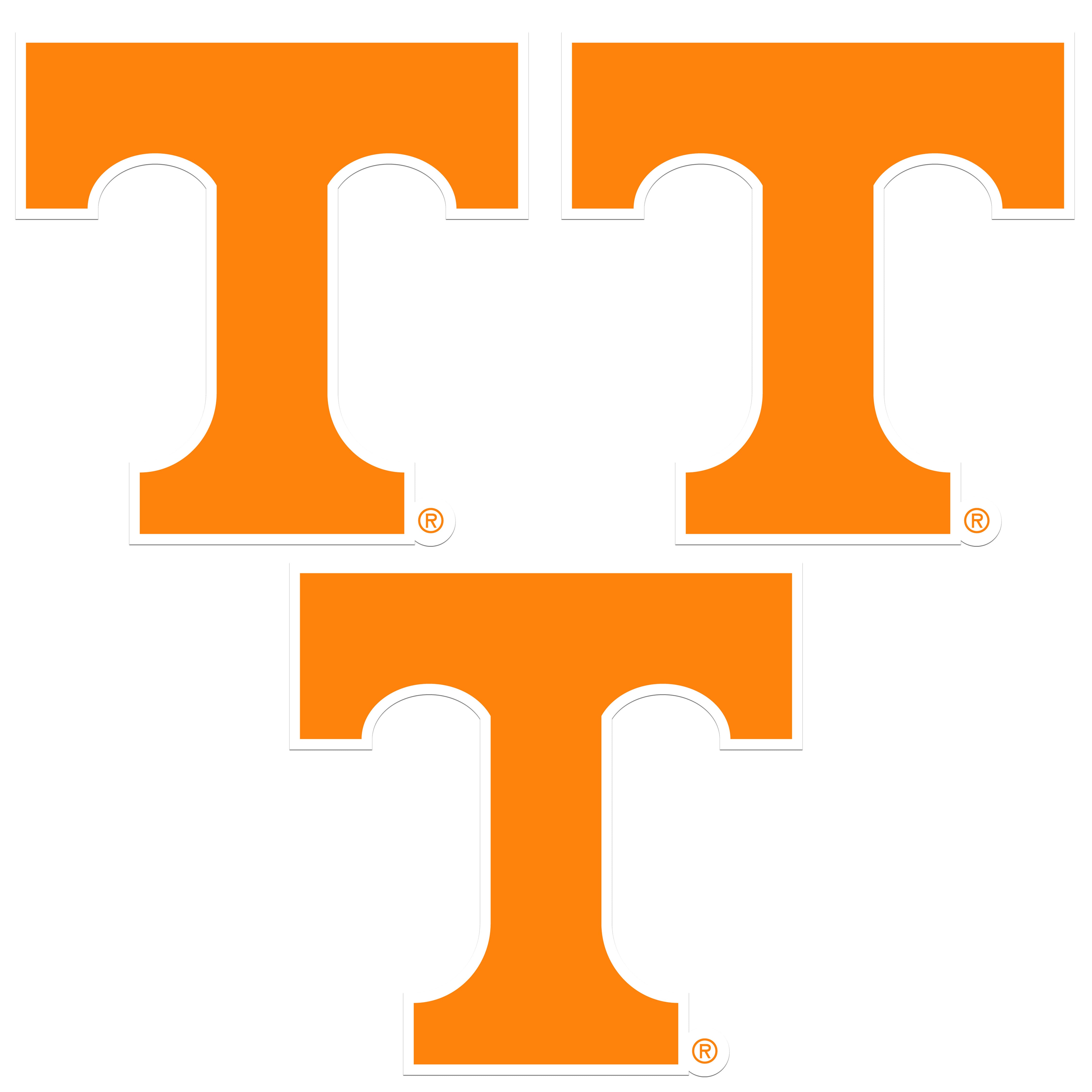 Tennessee Volunteers Auto Decal 3 Pack