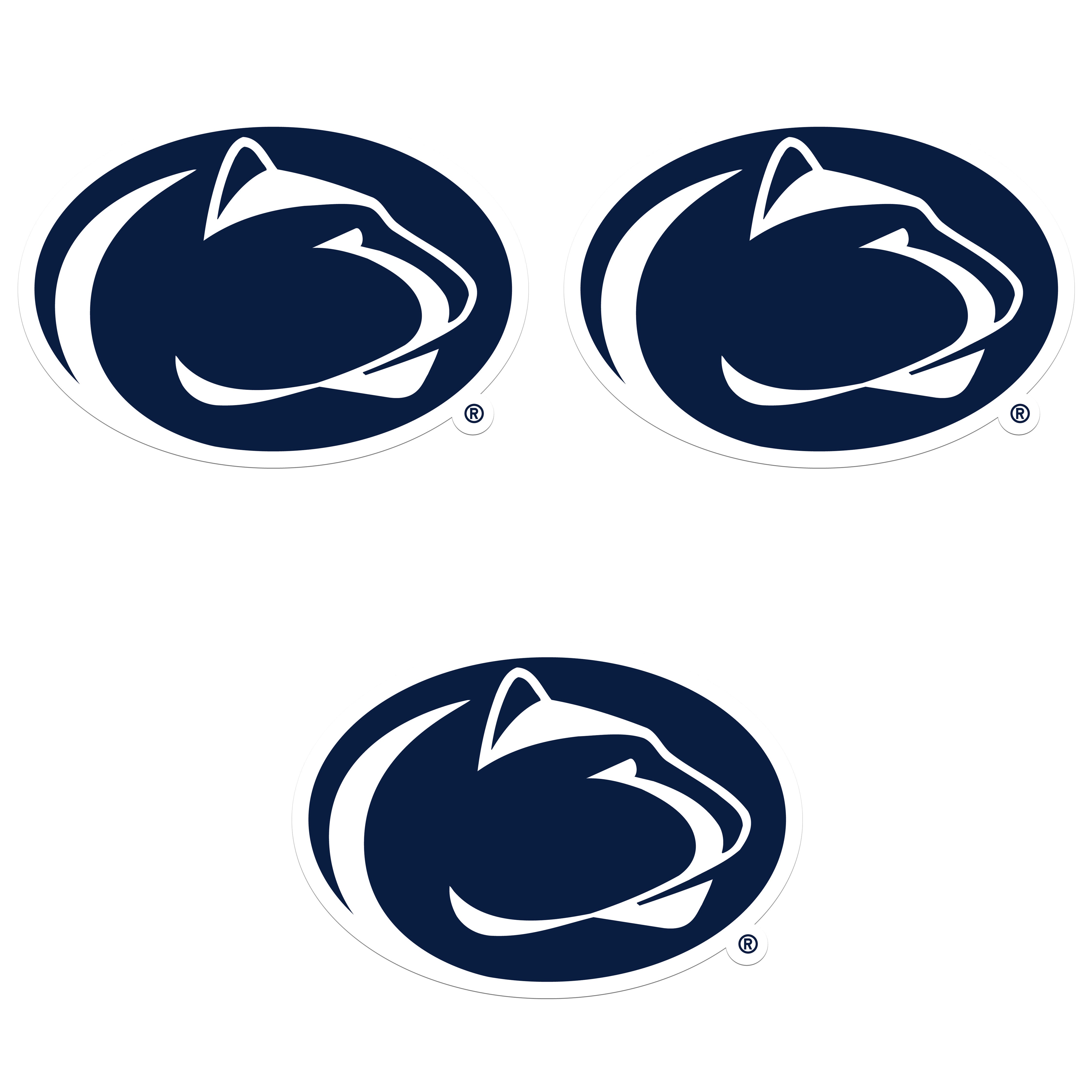 Penn St. Nittany Lions Auto Decal 3 Pack