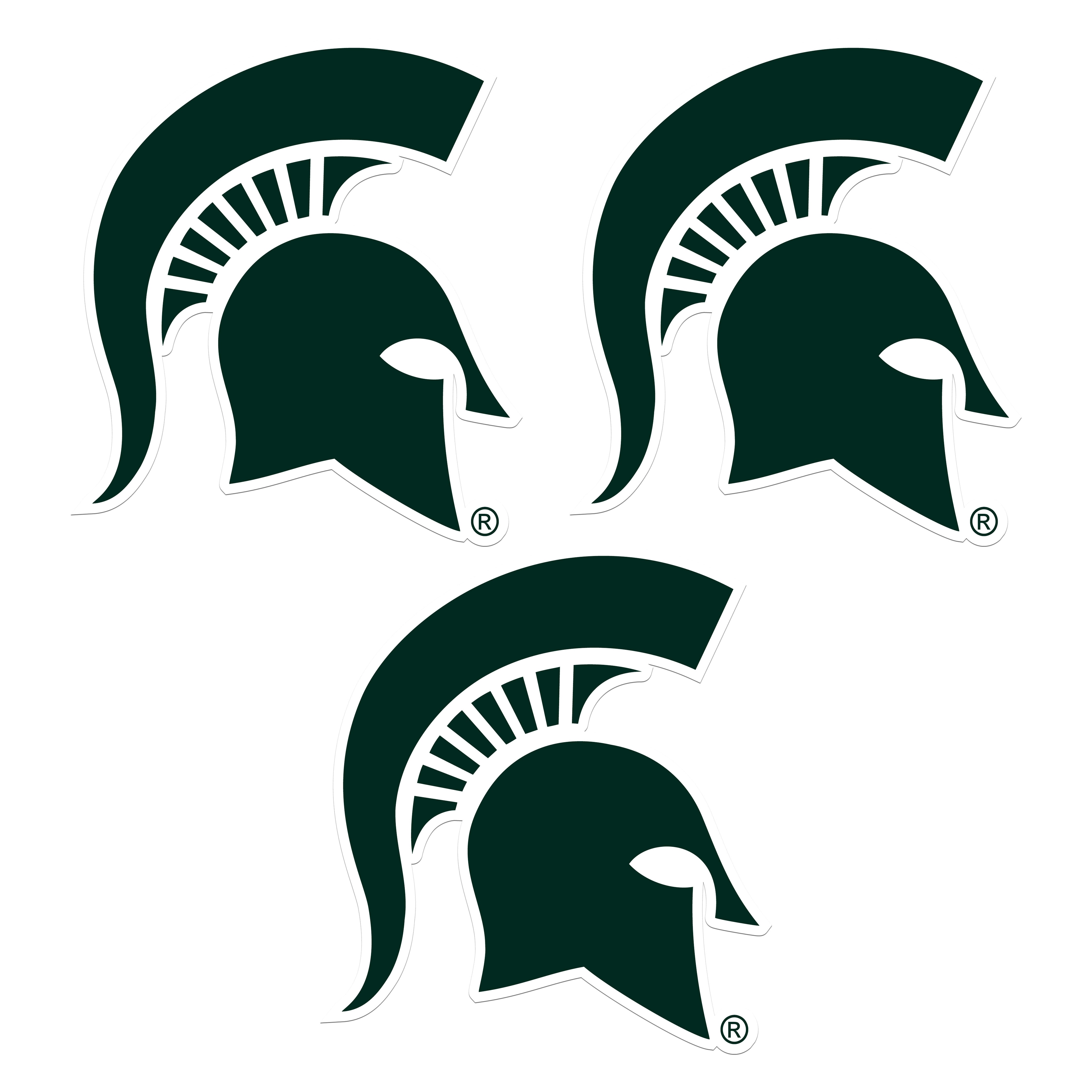 Michigan St. Spartans Auto Decal 3 Pack