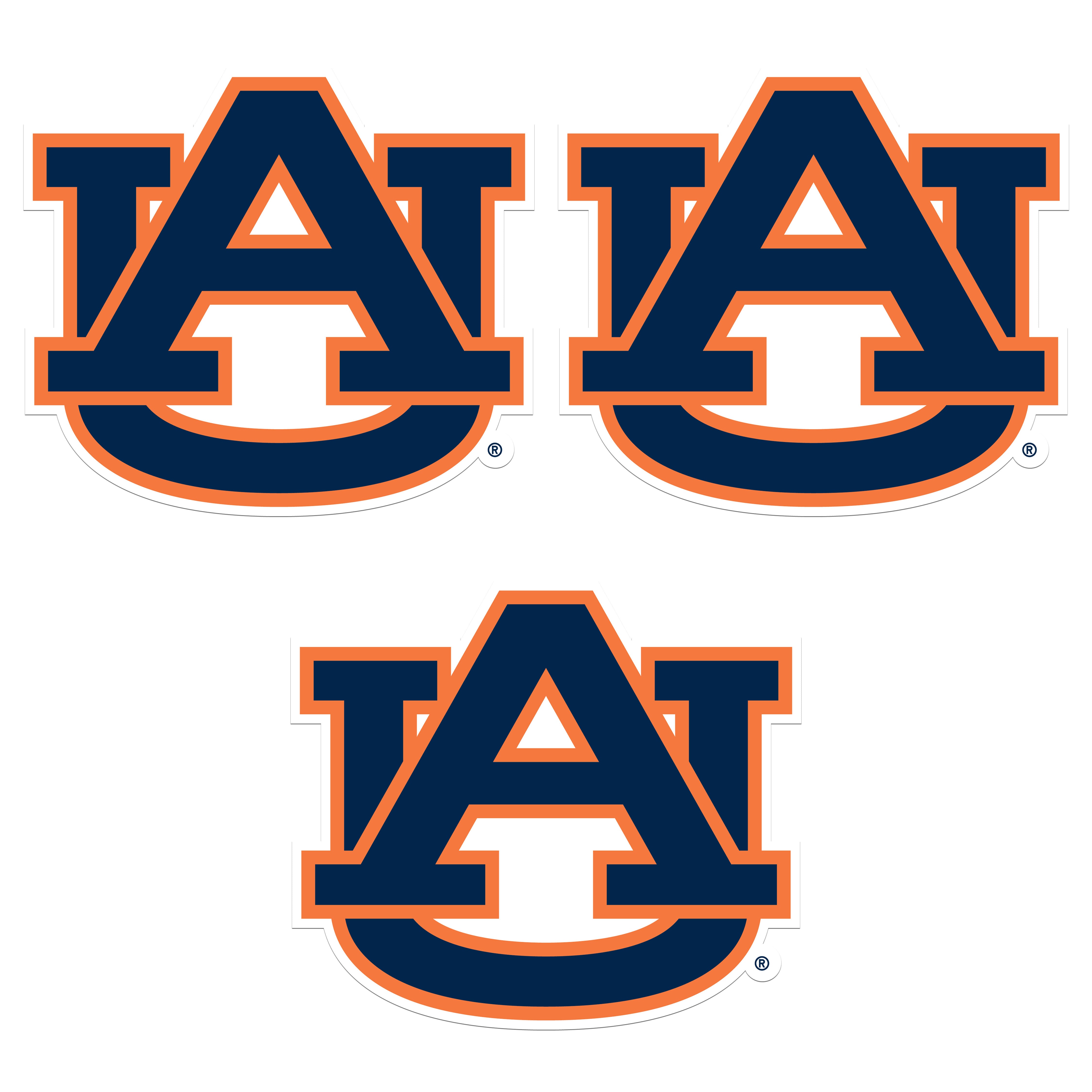 Auburn Tigers Auto Decal 3 Pack