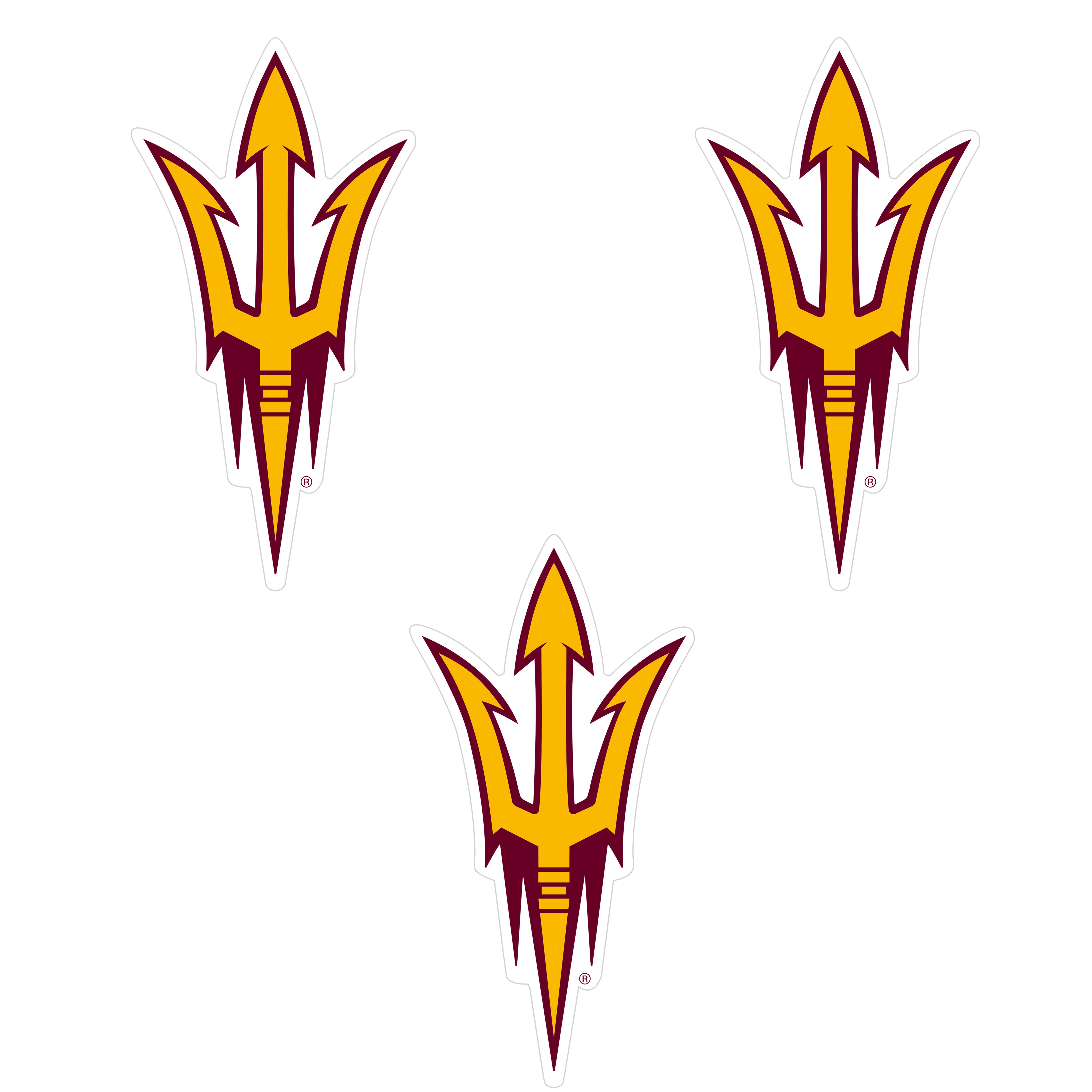 Arizona St. Sun Devils Auto Decal 3 Pack