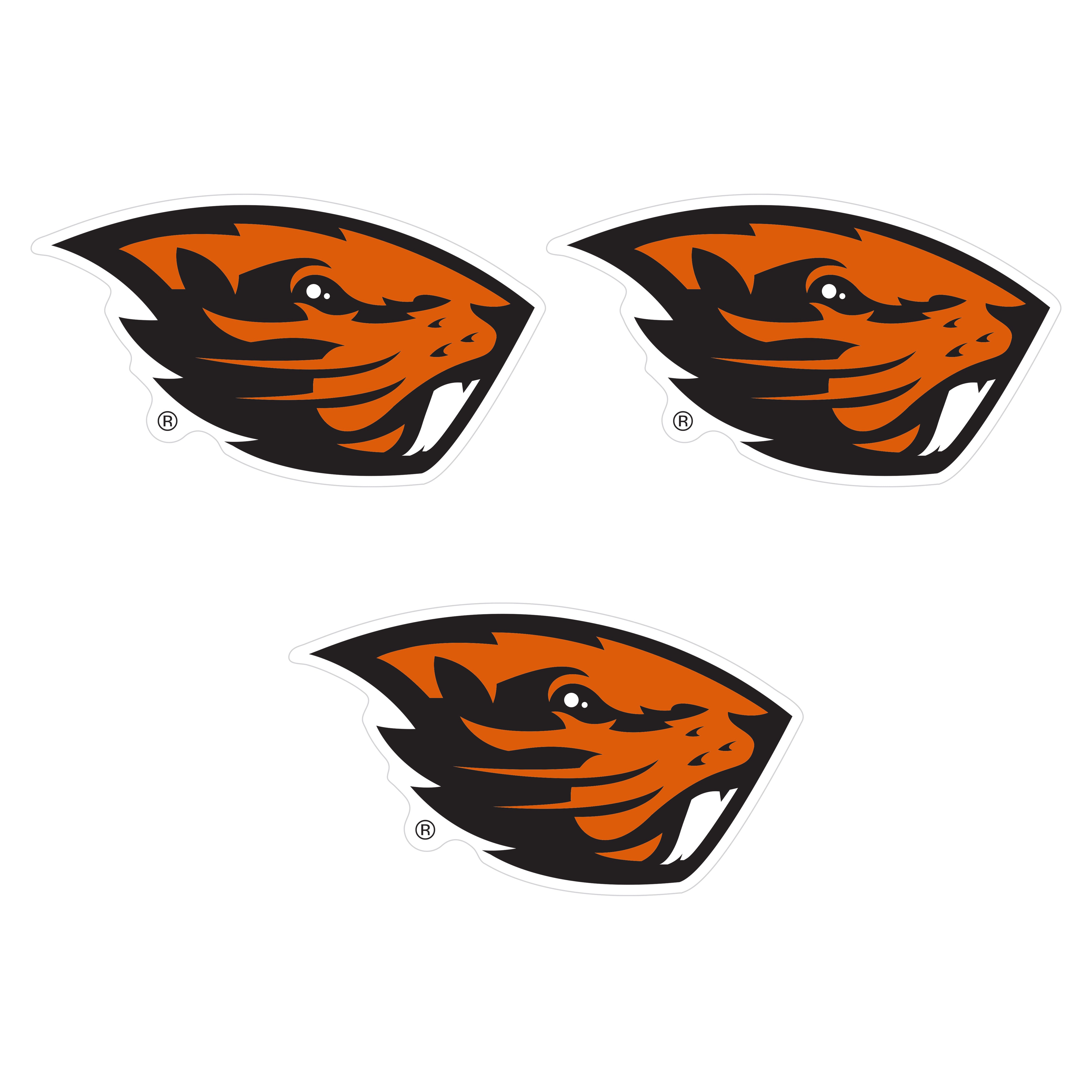 Oregon St. Beavers Auto Decal 3 Pack