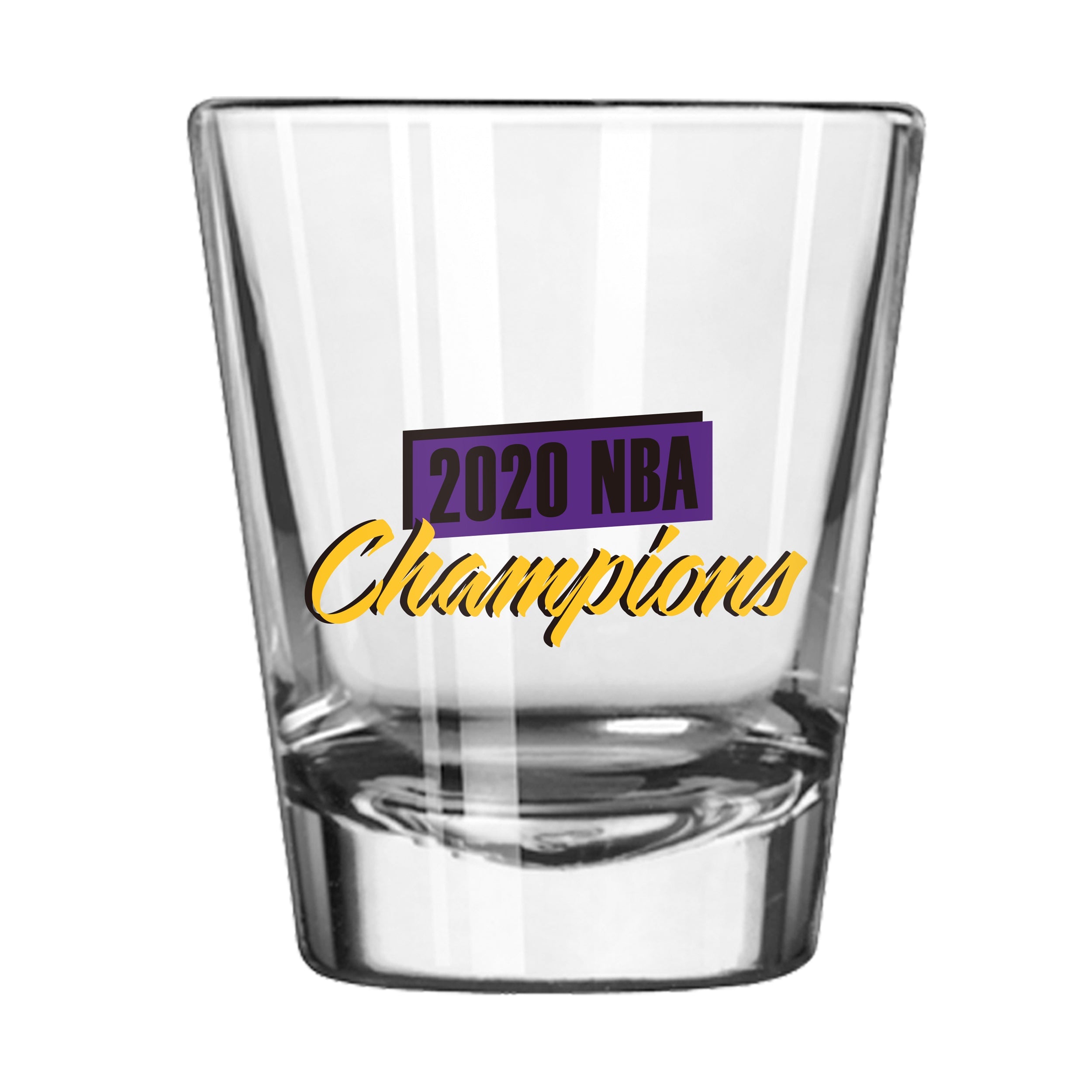 2020 Lakers NBA Champions 2oz Logo Shot Glass - Sports Gifts, Sports Memorabilia, Sports Collectibles, Fan Shop