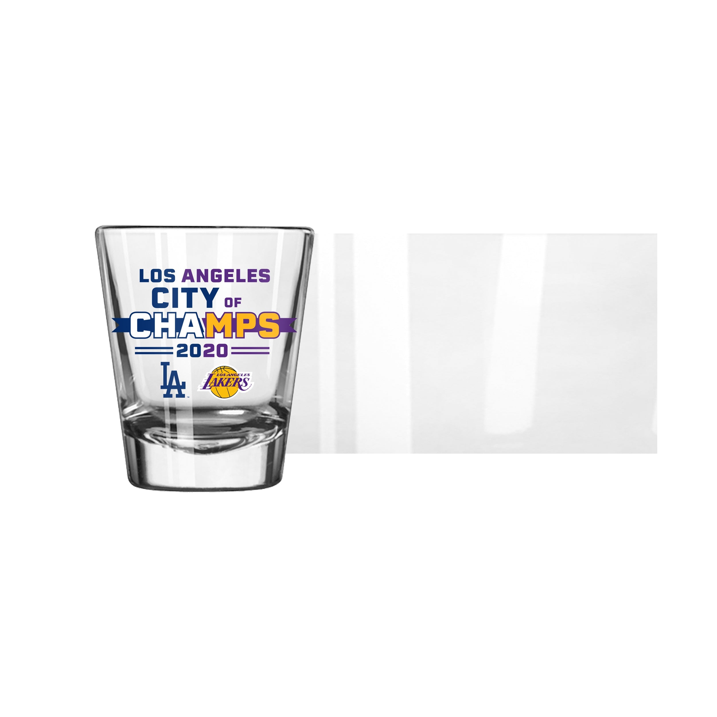 Lakers/Dodgers City of Champs 2oz Shot Glass - Sports Gifts, Sports Memorabilia, Sports Collectibles, Fan Shop