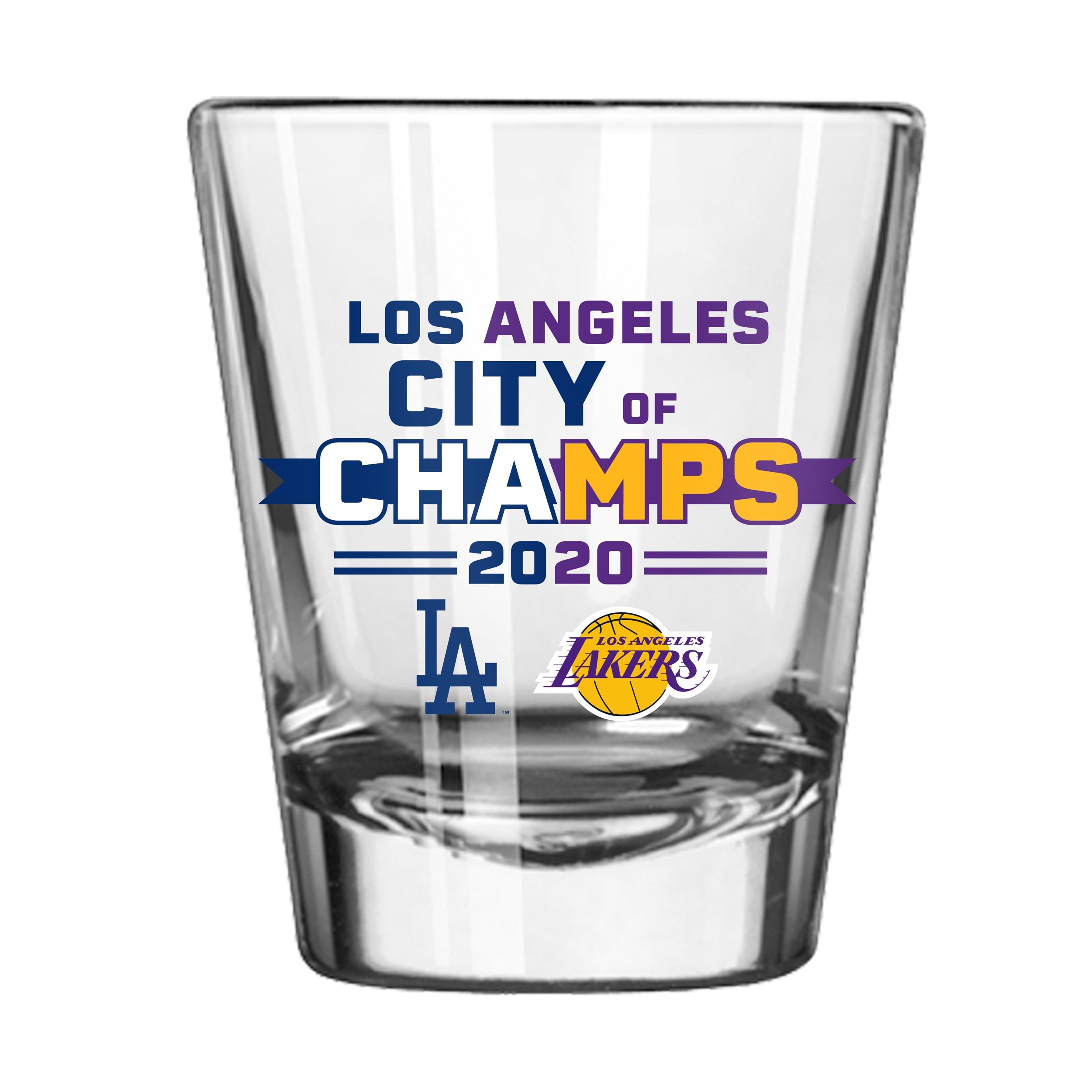 Lakers/Dodgers City of Champs 2oz Shot Glass