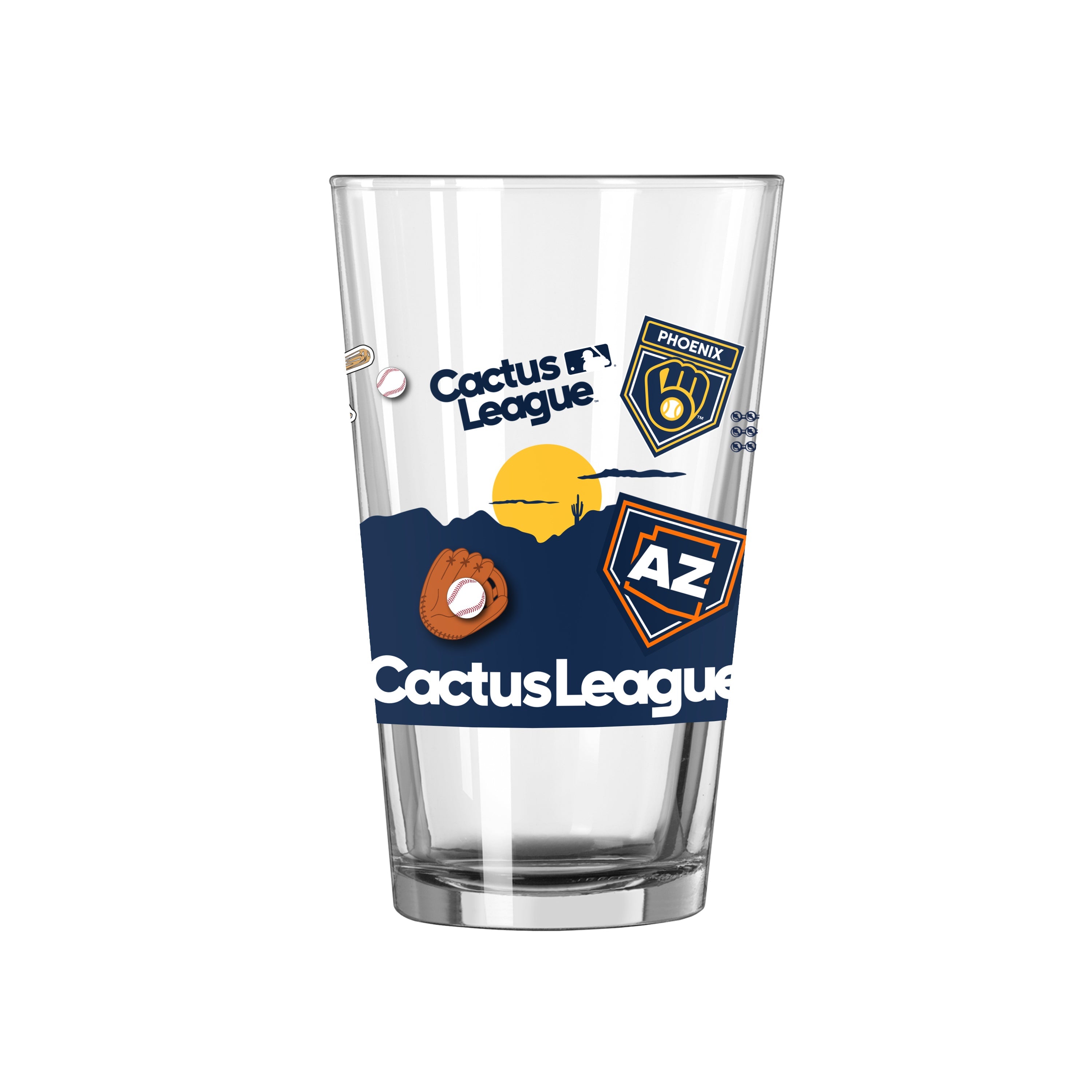 Milwaukee Brewers Cactus League 16oz Native Pint Glass