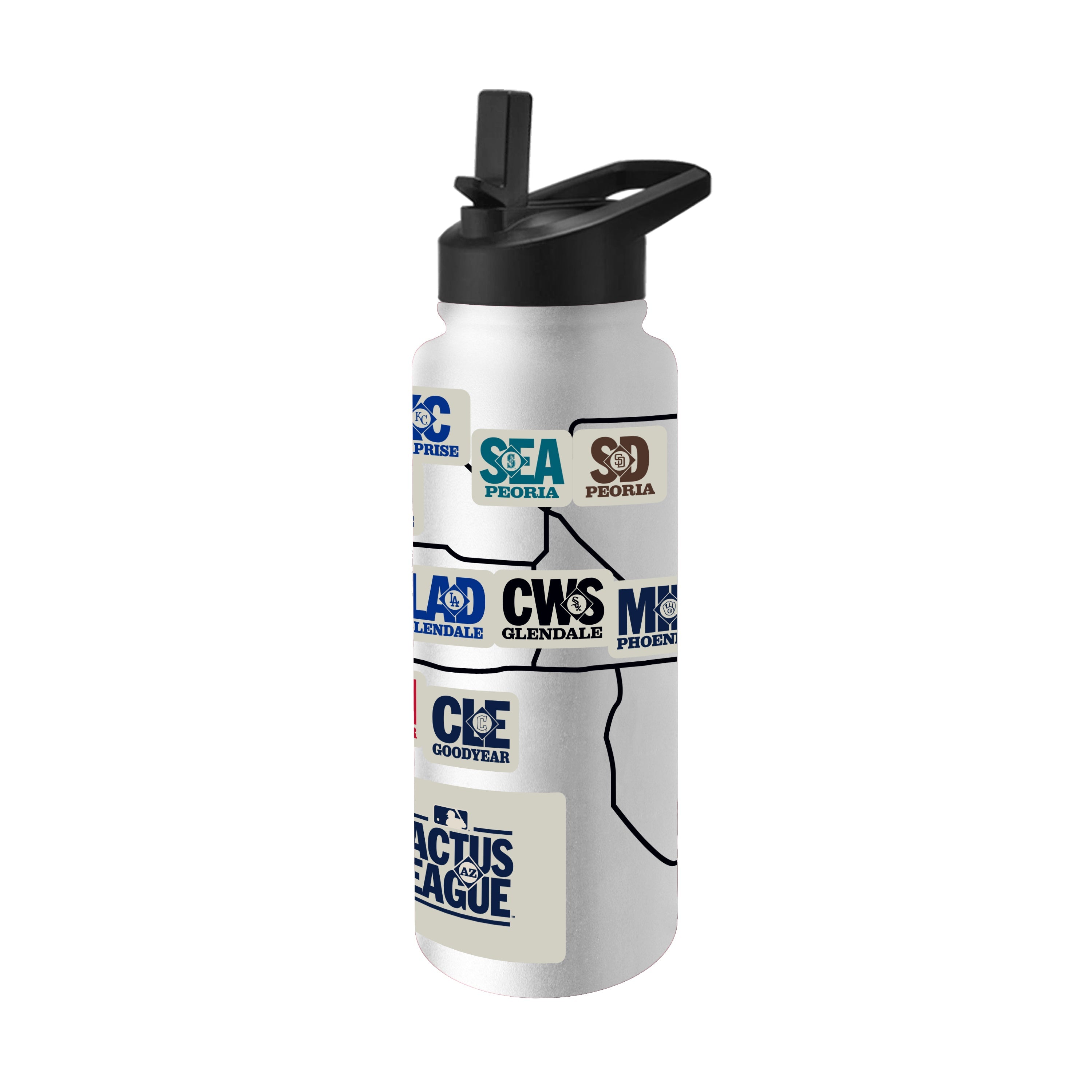 2025 Cactus League Map 34oz Quencher Bottle