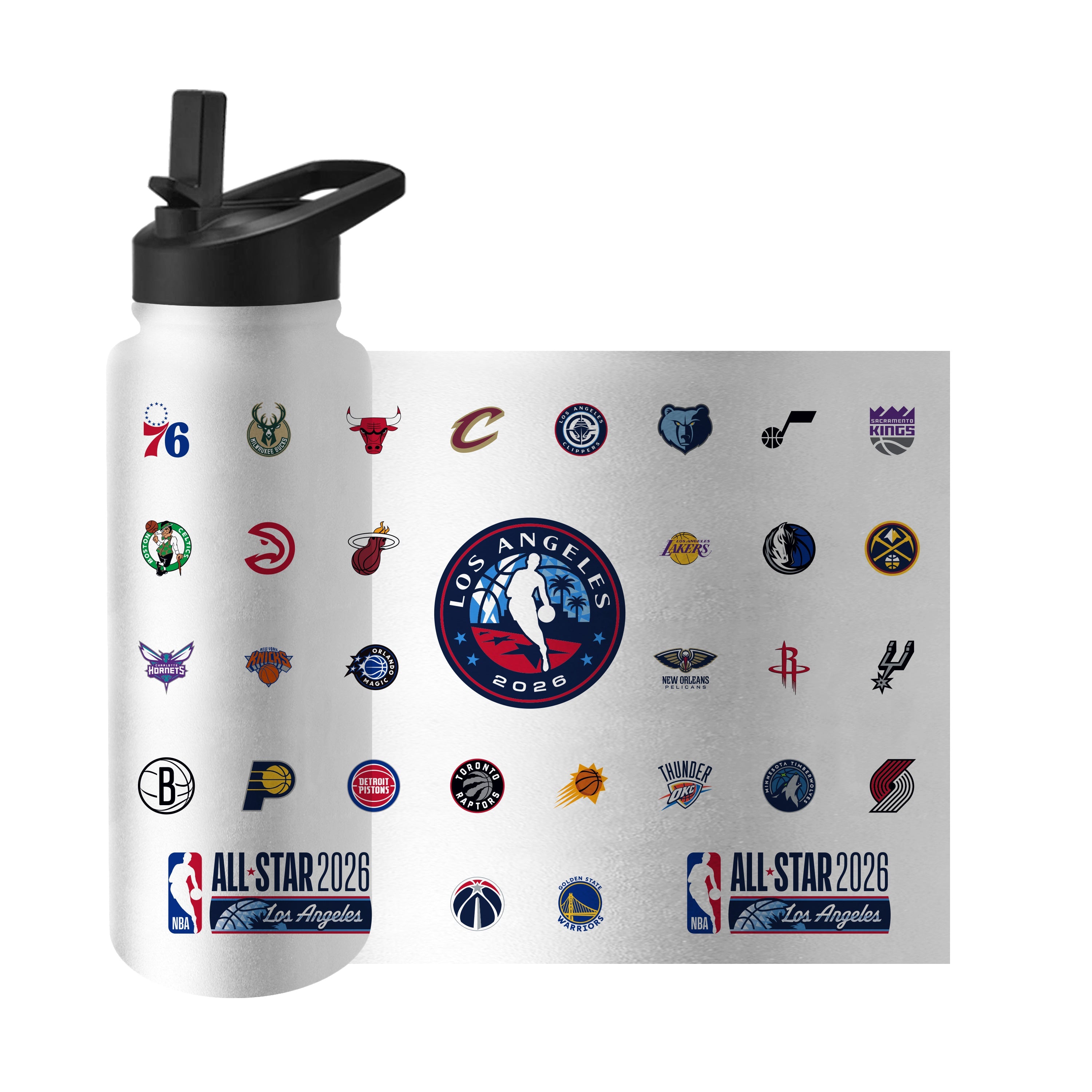NBA All Star Weekend 2026 All Teams 34oz Quencher Bottle - Sports Gifts, Sports Memorabilia, Sports Collectibles, Fan Shop