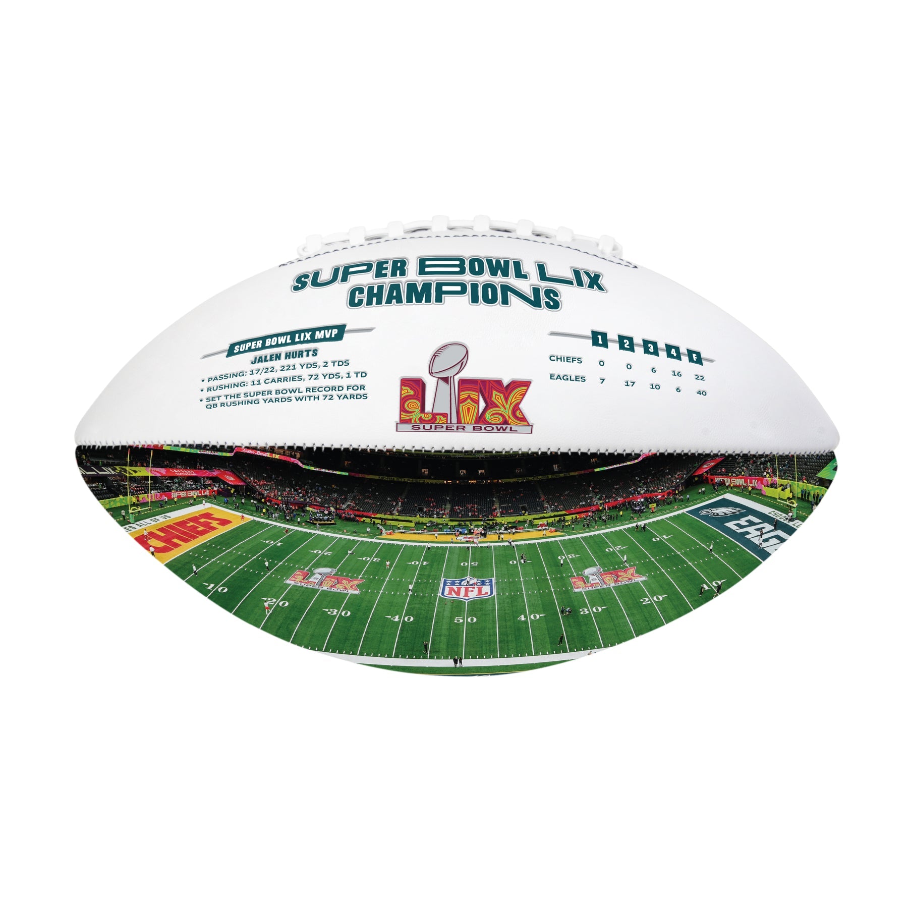 Philadelphia Eagles SB 59 Champions Full Size Debossed Football - Sports Gifts, Sports Memorabilia, Sports Collectibles, Fan Shop