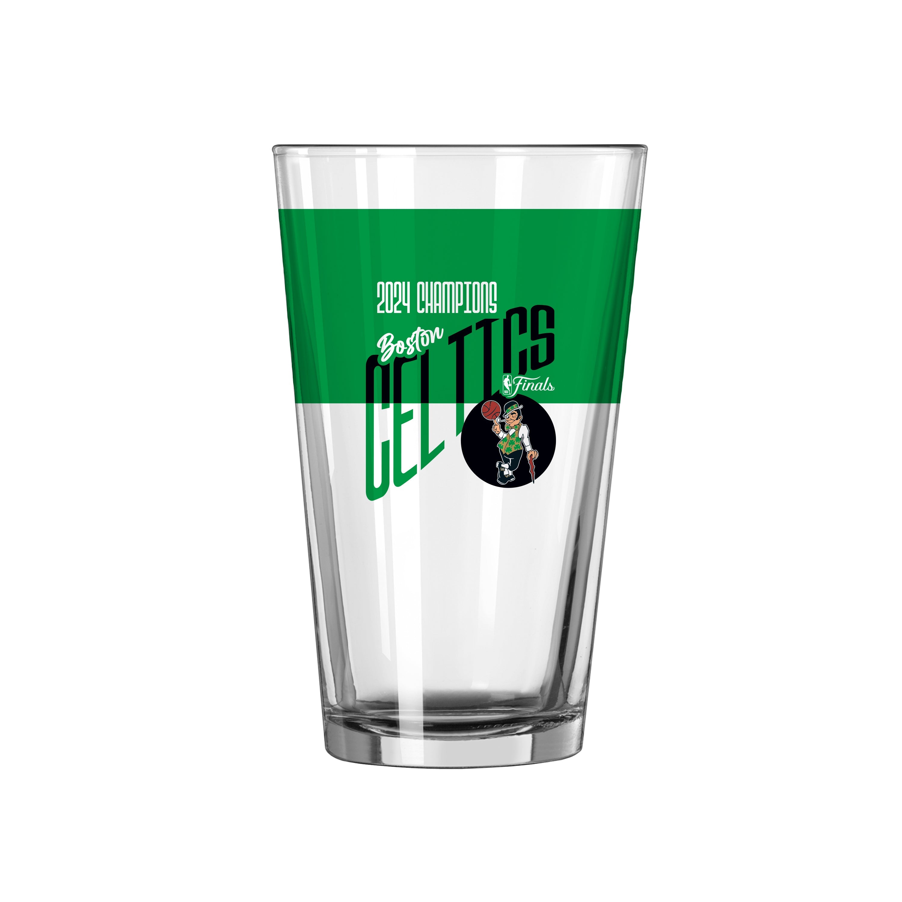 Boston Celtics 16oz 2024 NBA Champions Colorblock Pint Glass