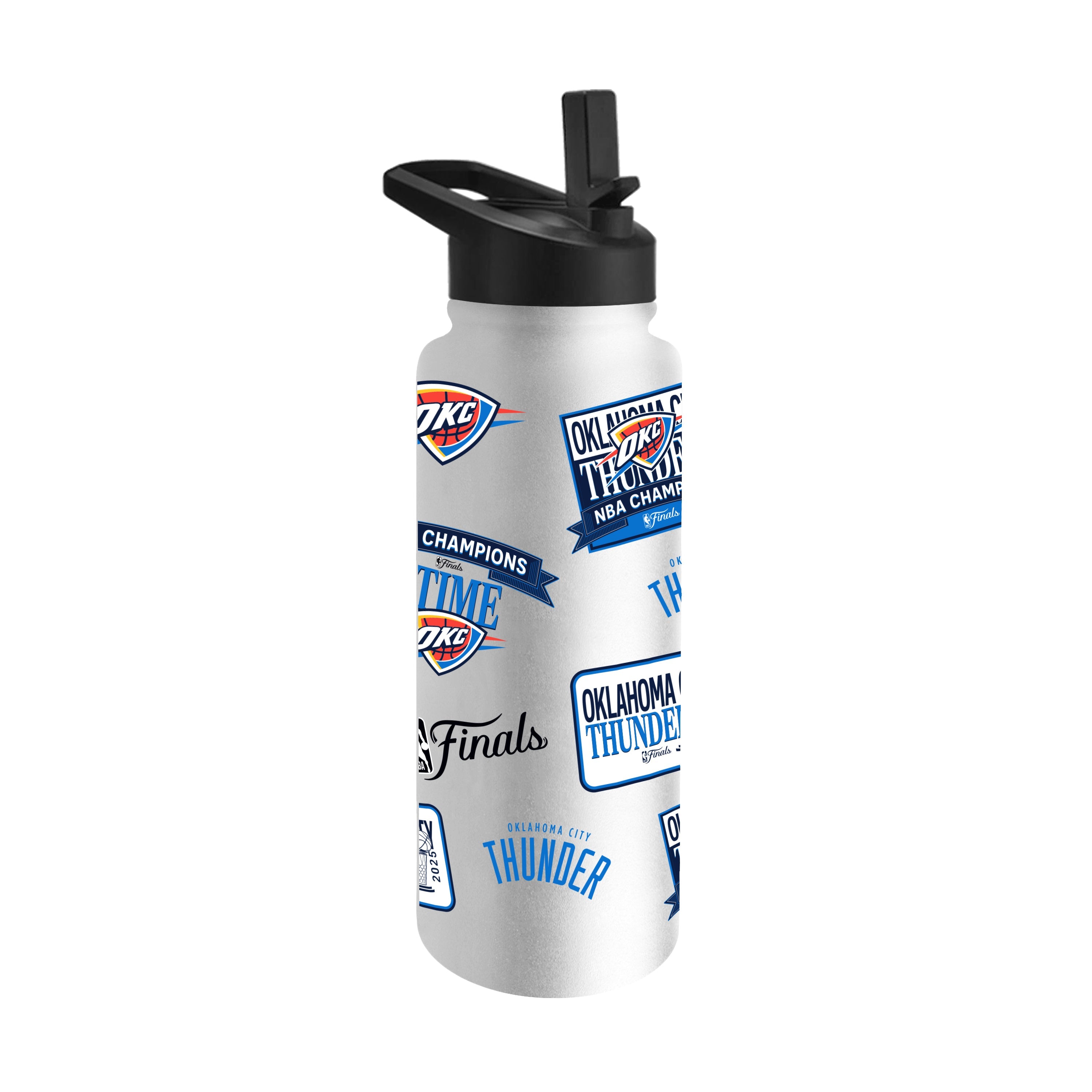 Oklahoma City Thunder 2025 NBA Champions 34oz Quencher Bottle - Sports Gifts, Sports Memorabilia, Sports Collectibles, Fan Shop