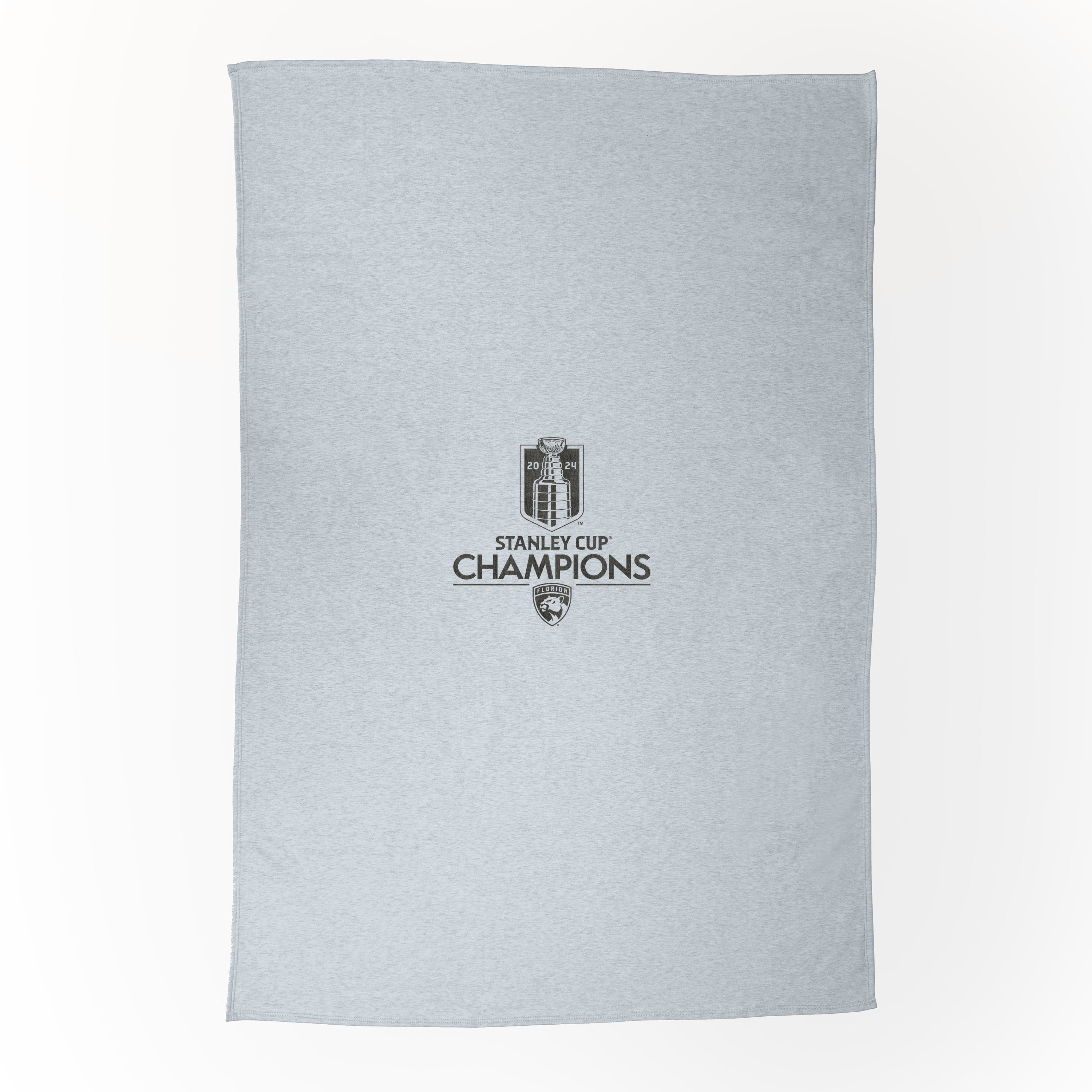 Florida Panthers  2024 NHL Champions Gray Sublimated Sweatshirt Blanket