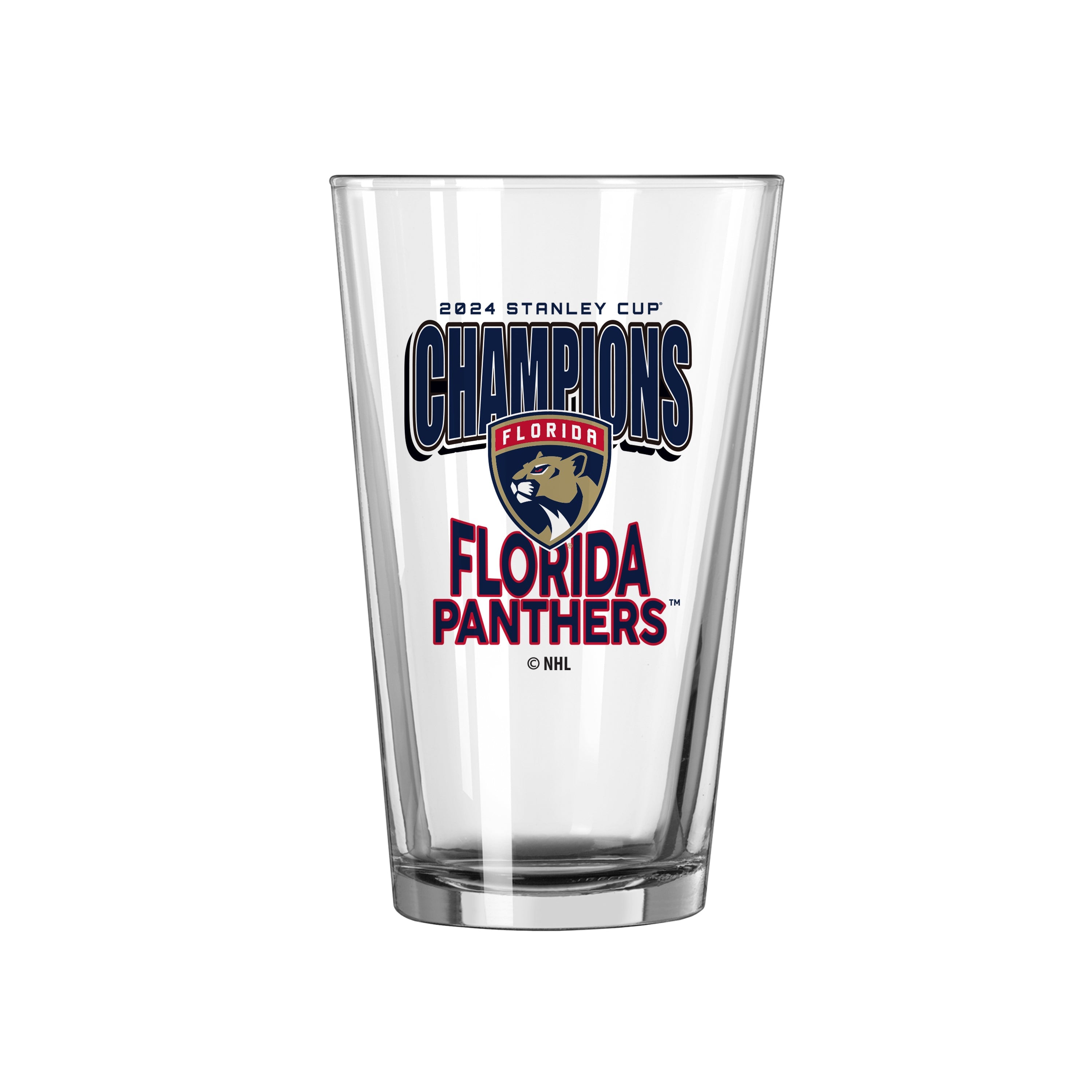 Florida Panthers 16oz 2024 NHL Champions Recap Pint Glass