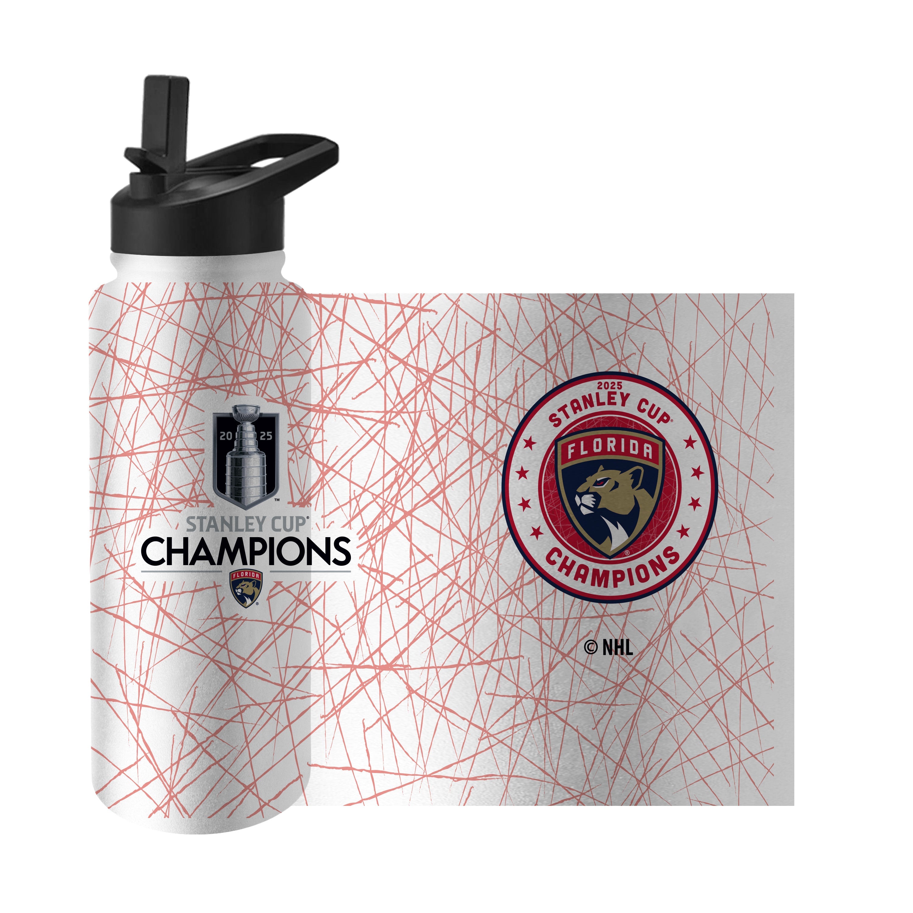 Florida Panthers 2025 Stanley Cup Champions 34oz Quencher Bottle - Sports Gifts, Sports Memorabilia, Sports Collectibles, Fan Shop