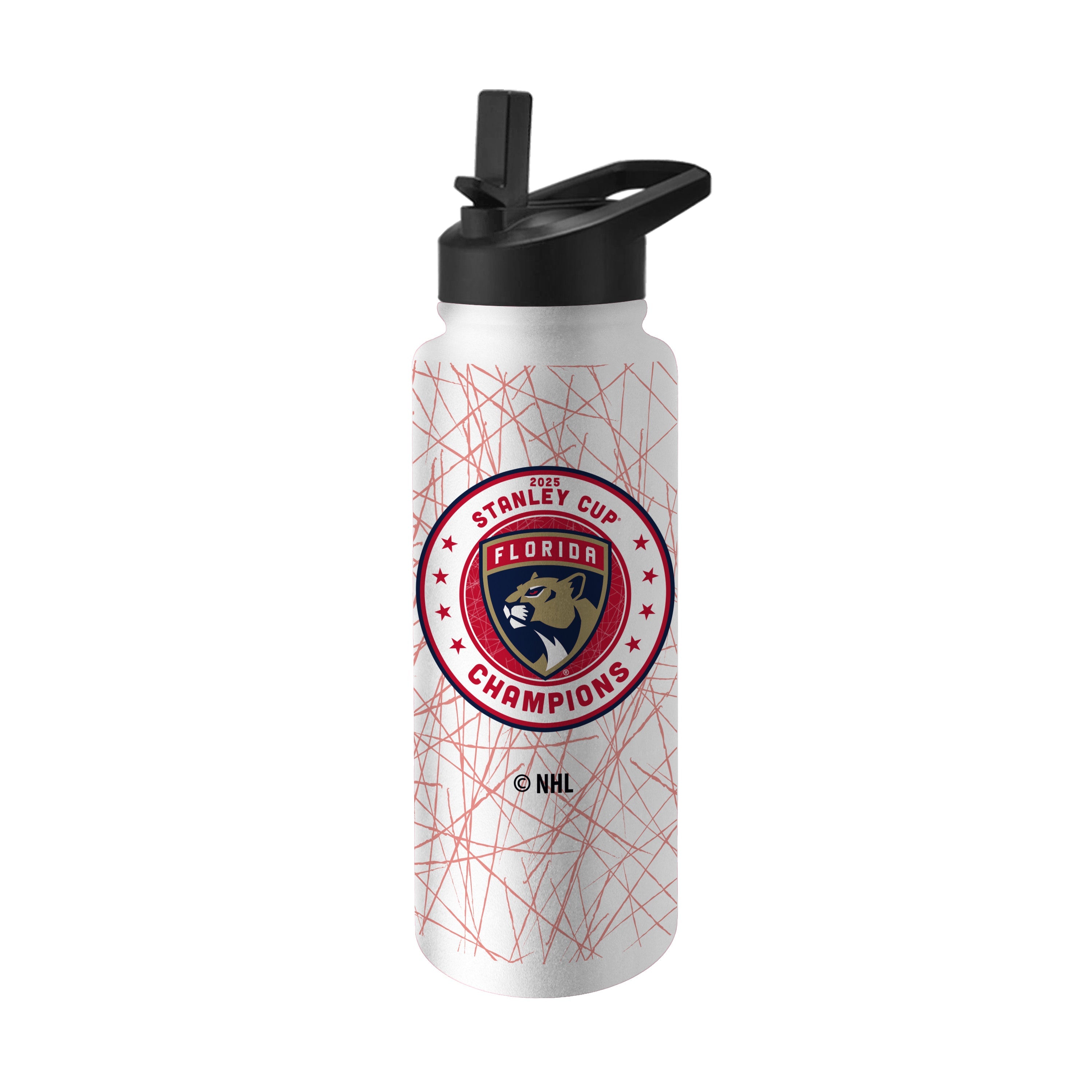 Florida Panthers 2025 Stanley Cup Champions 34oz Quencher Bottle