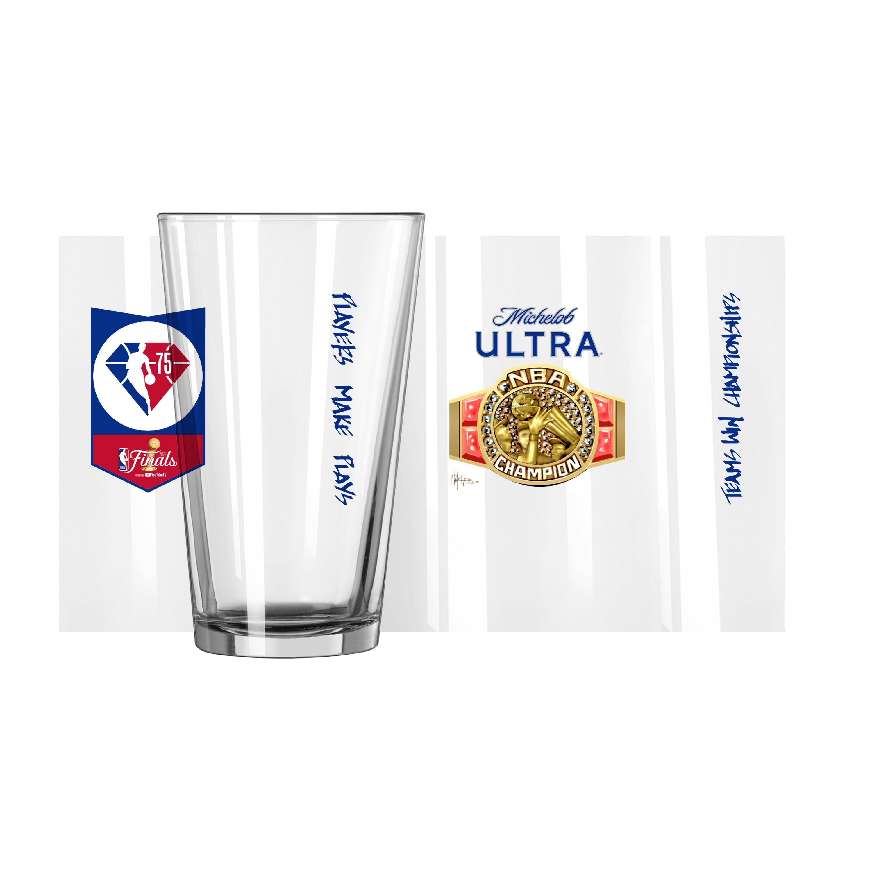 Mich Ultra/NBA Finals 16oz Pint Glass - Sports Gifts, Sports Memorabilia, Sports Collectibles, Fan Shop