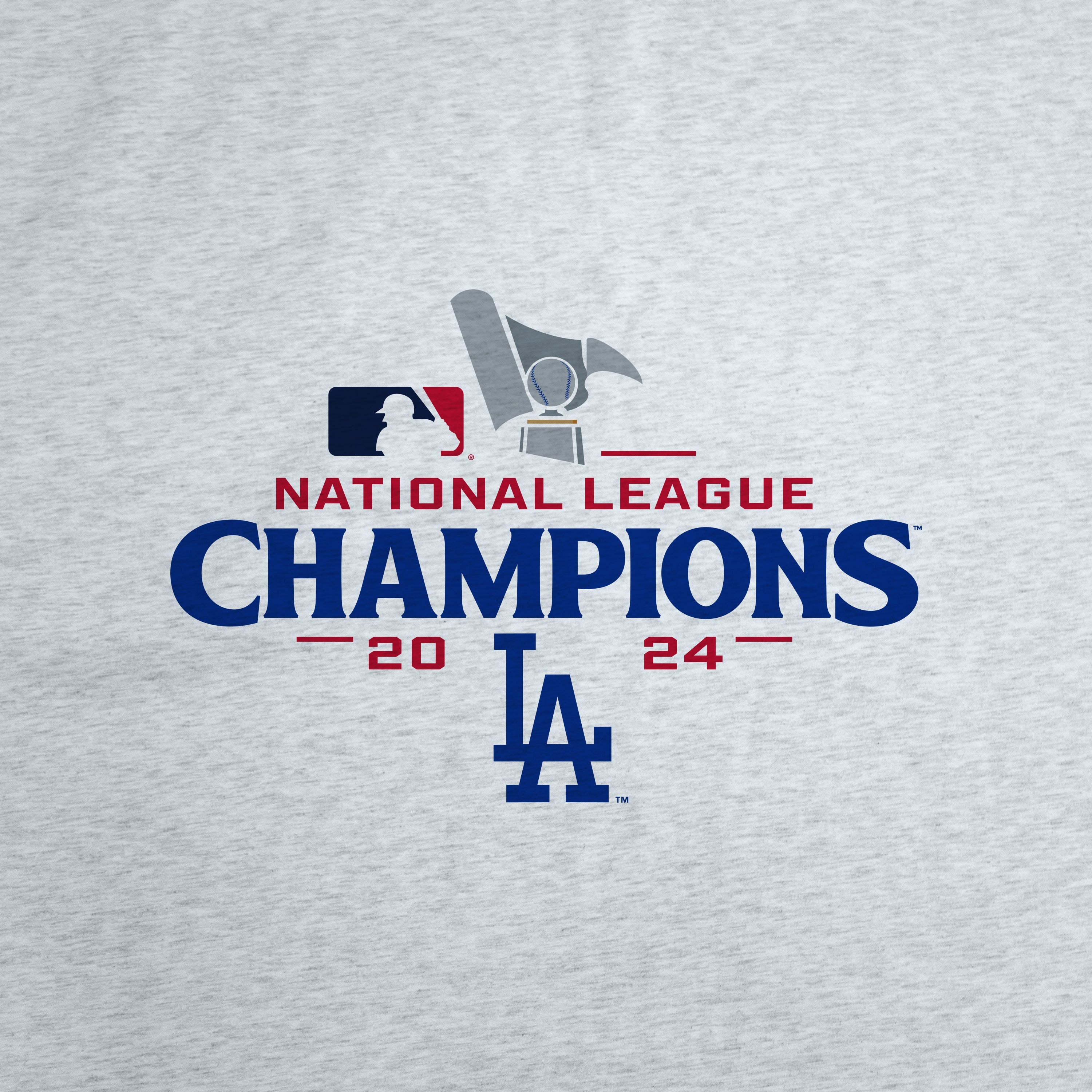 LA Dodgers 2024 National League Champs Athletic Gray Sublimated Sweatshirt Blanket - Sports Gifts, Sports Memorabilia, Sports Collectibles, Fan Shop