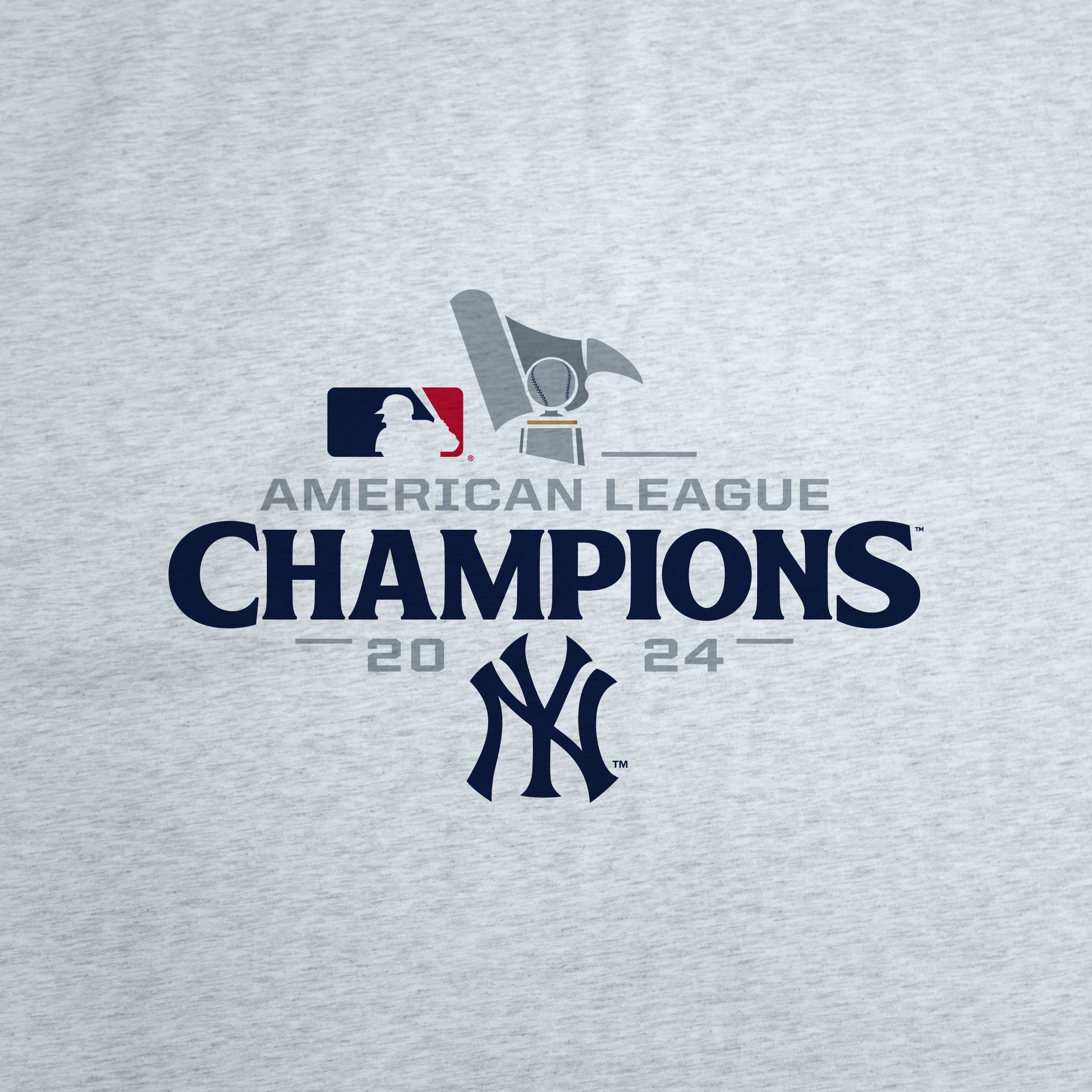 NY Yankees 2024 American League Champs Athletic Gray Sublimated Sweatshirt Blanket - Sports Gifts, Sports Memorabilia, Sports Collectibles, Fan Shop