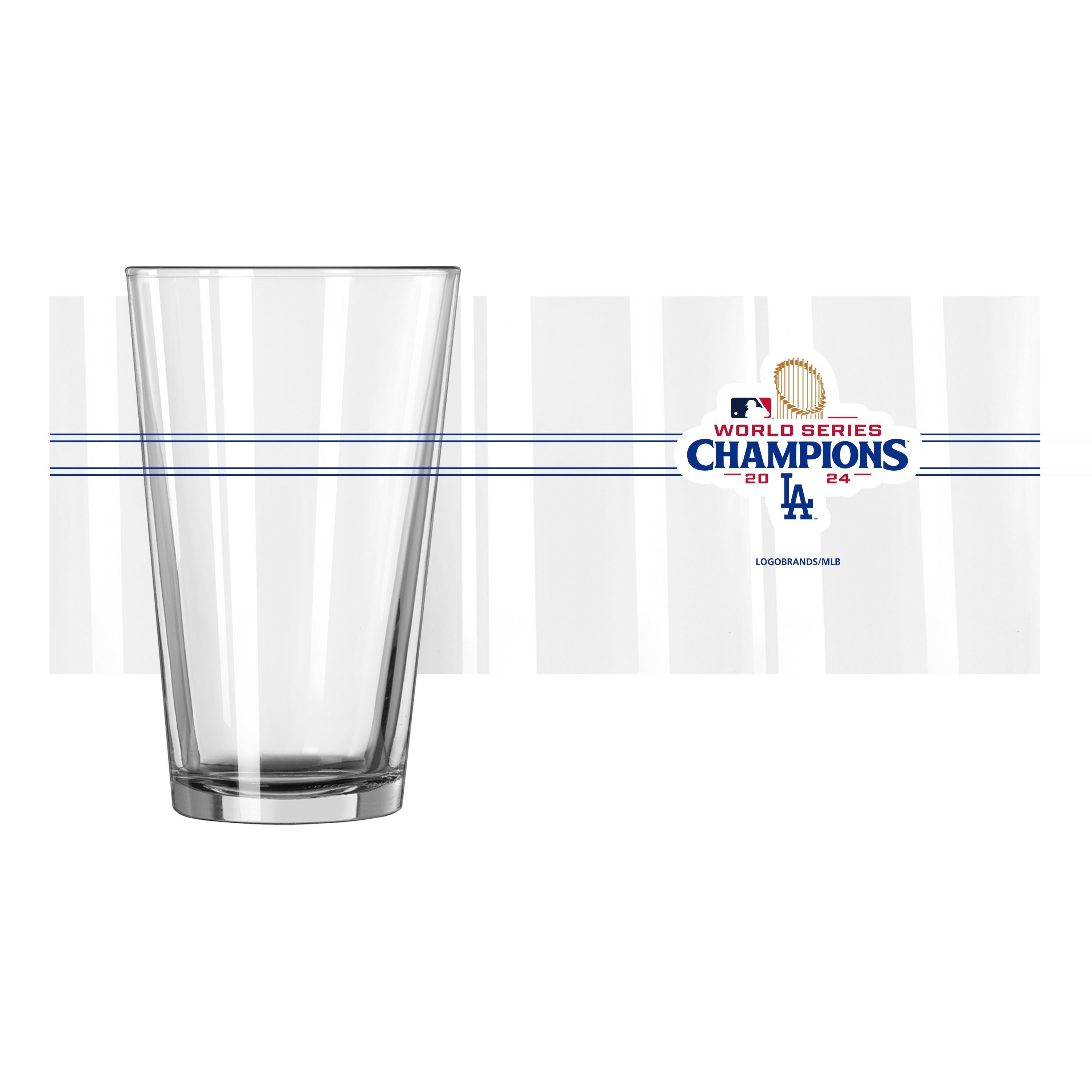 LA Dodgers 2024 World Series Champs 16oz Pint Glass - Sports Gifts, Sports Memorabilia, Sports Collectibles, Fan Shop