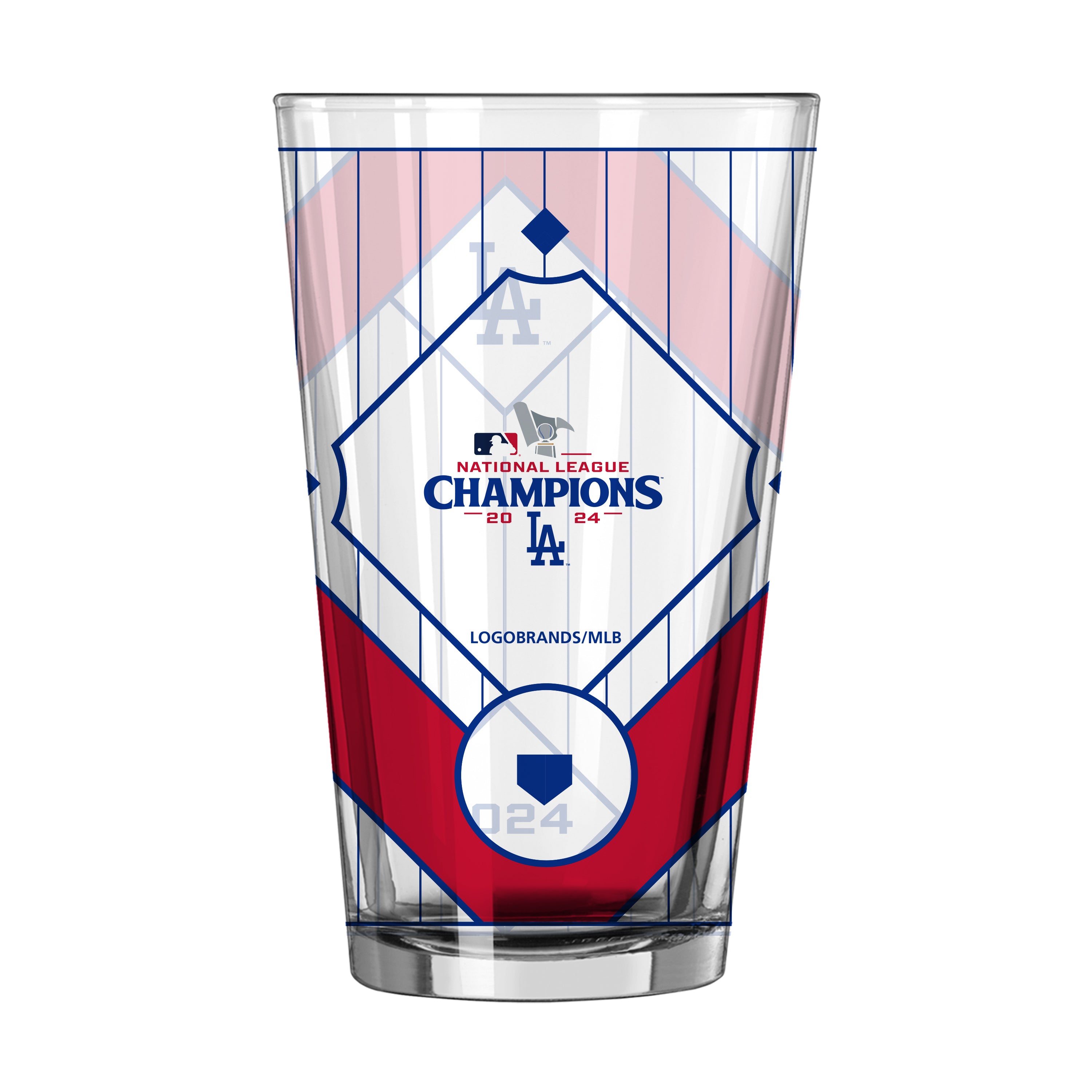 LA Dodgers 2024 National League Champs 16oz Wrap Pint Glass