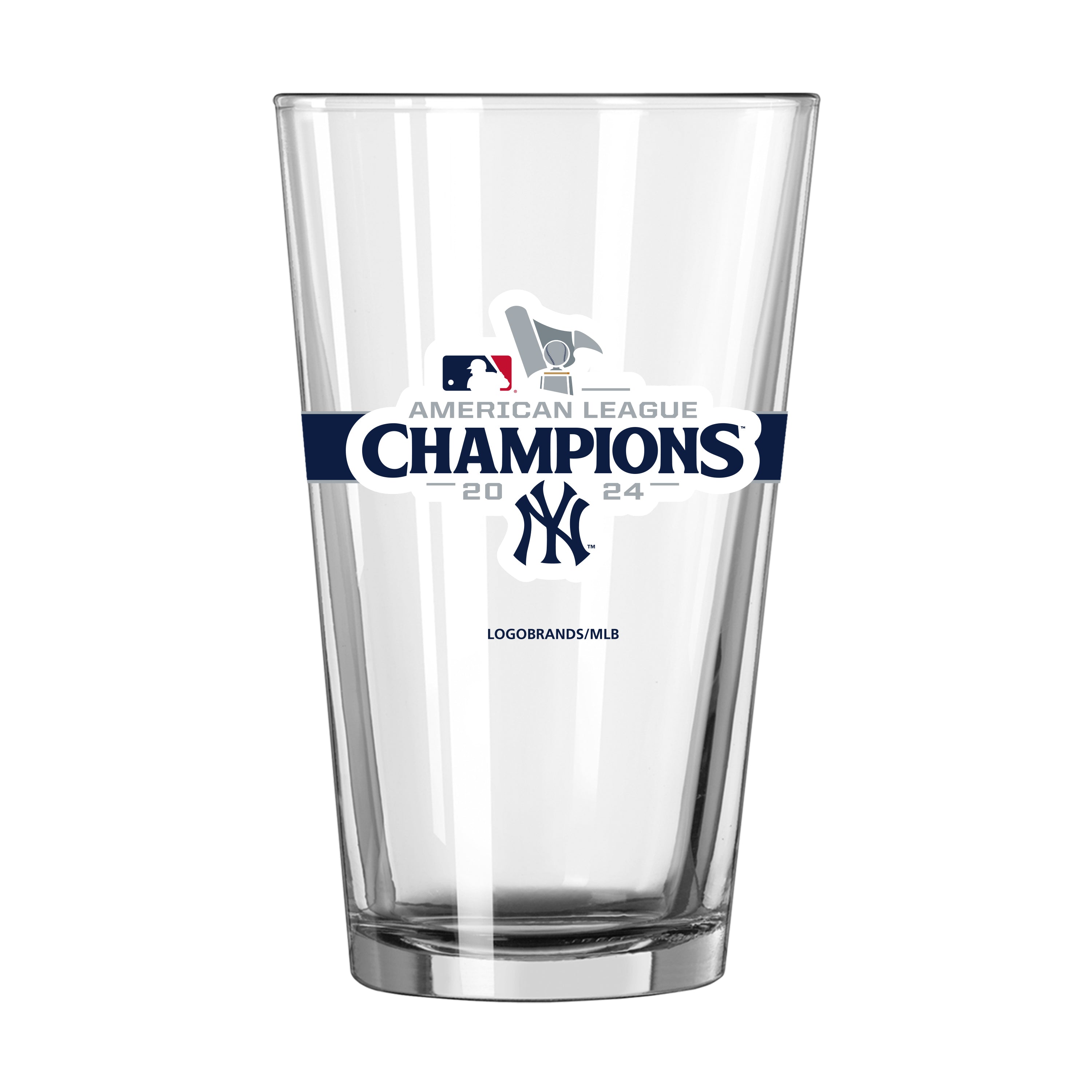 NY Yankees 2024 American League Champs 16oz Pint Glass