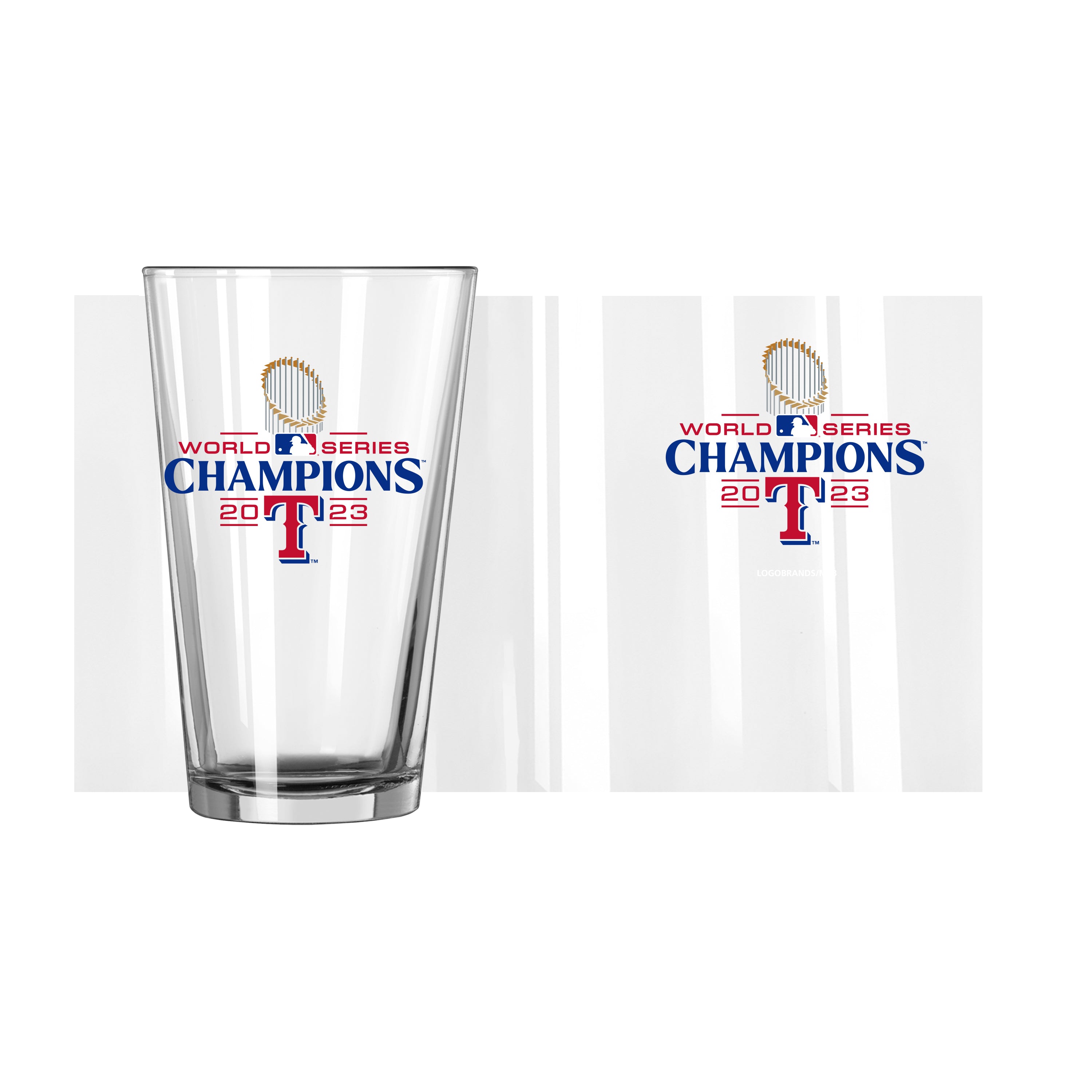 Texas Rangers 16oz 2023 World Series Champions Pint Glass - Sports Gifts, Sports Memorabilia, Sports Collectibles, Fan Shop