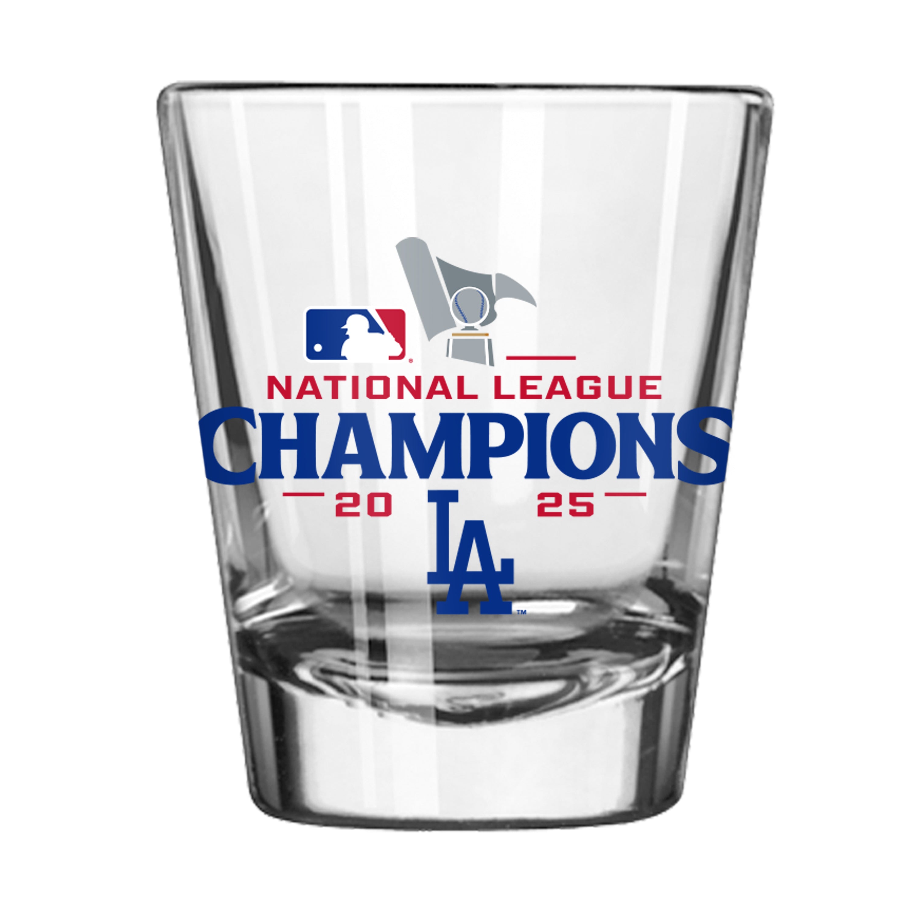 LA Dodgers 2025 National League Champs 2oz Shot Glass